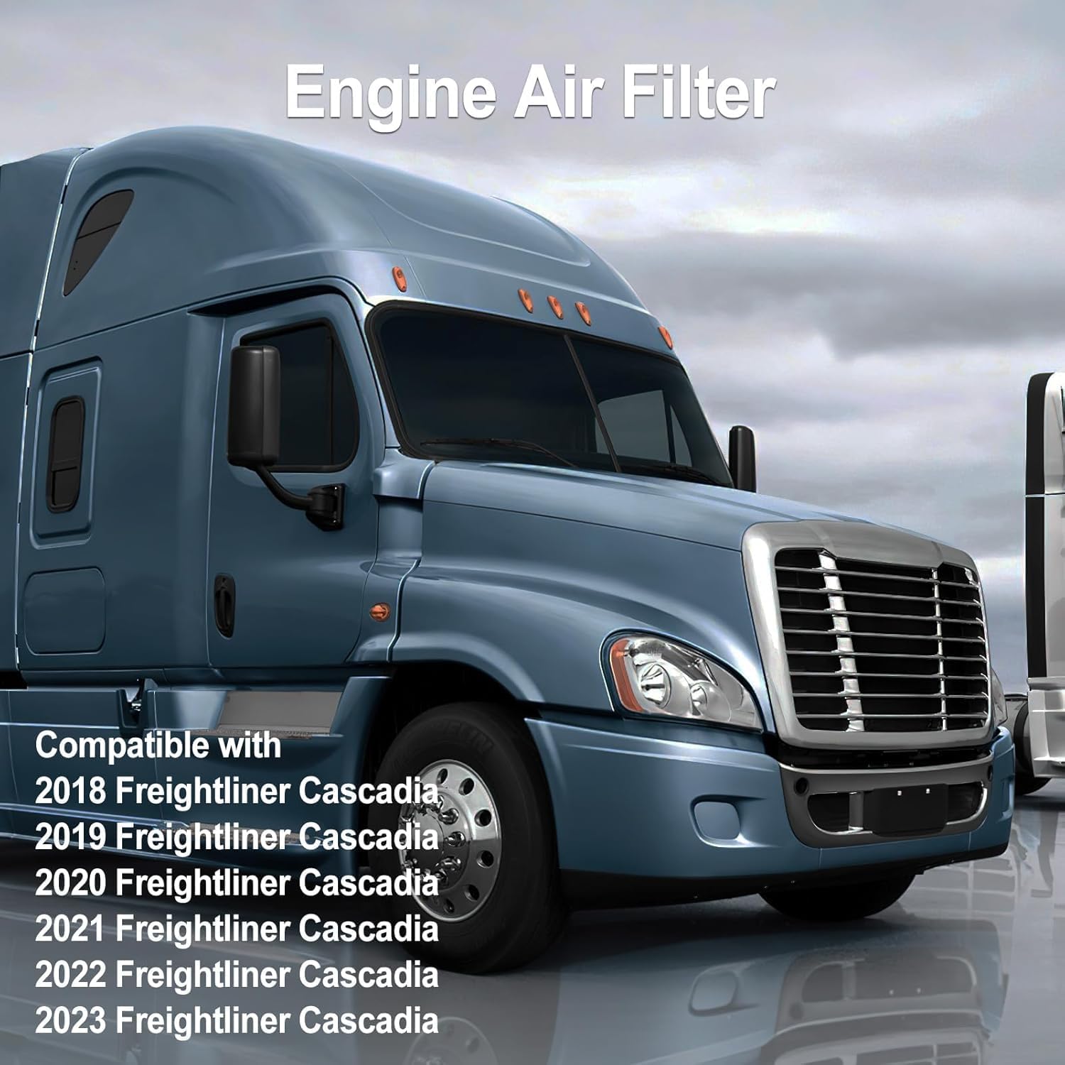 Engine Air Filter Compatible With Freightliner Cascadia 2018 2019 2020 2021 2022 2023 03-42776-010 0342776010