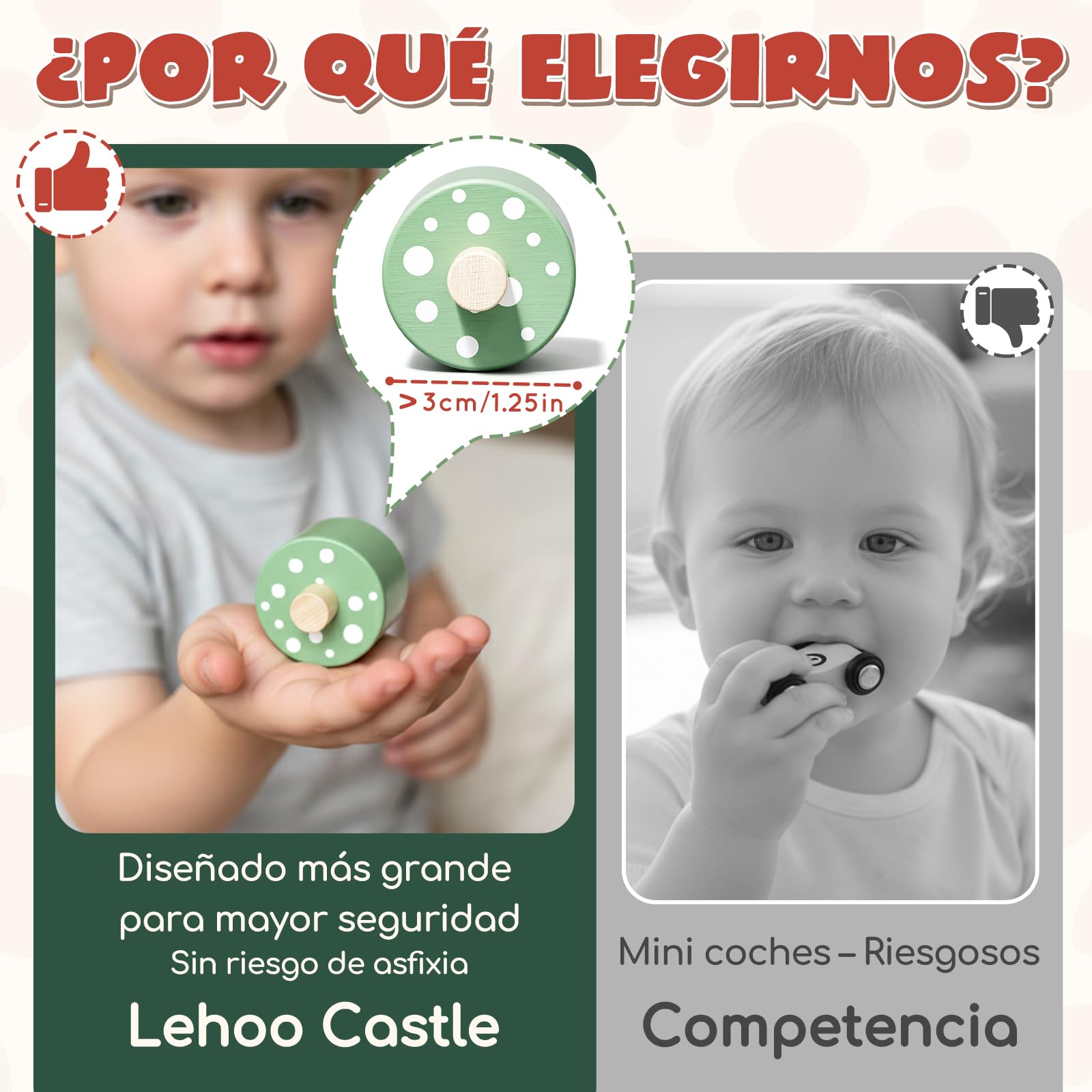 Lehoo Castle Juguetes Montessori 1 Años, Juguetes de Madera, Juguetes Bebe 1 Año, Regalo Niño 1 2 3 Años