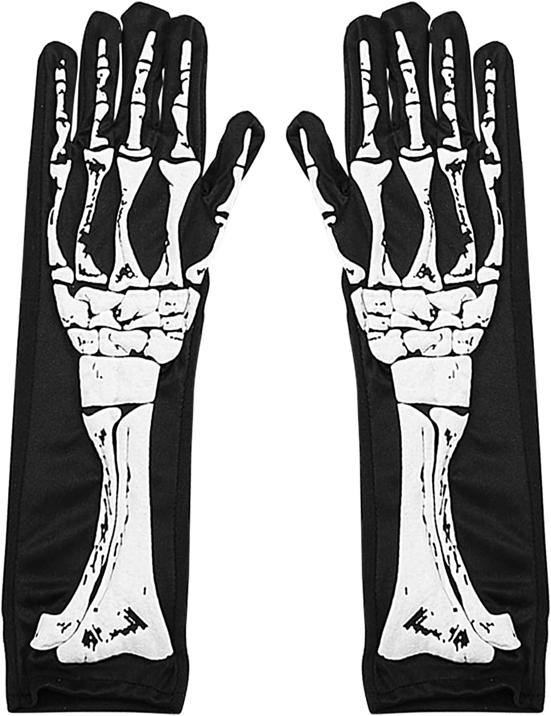 Skeleton Gloves Men, Bone Printing Gloves, 2 x Skeleton Work Gloves, Halloween Mittens, Scary Gloves Men, Halloween Costume Gloves, Bone Printing Gloves, Skull Long Hand