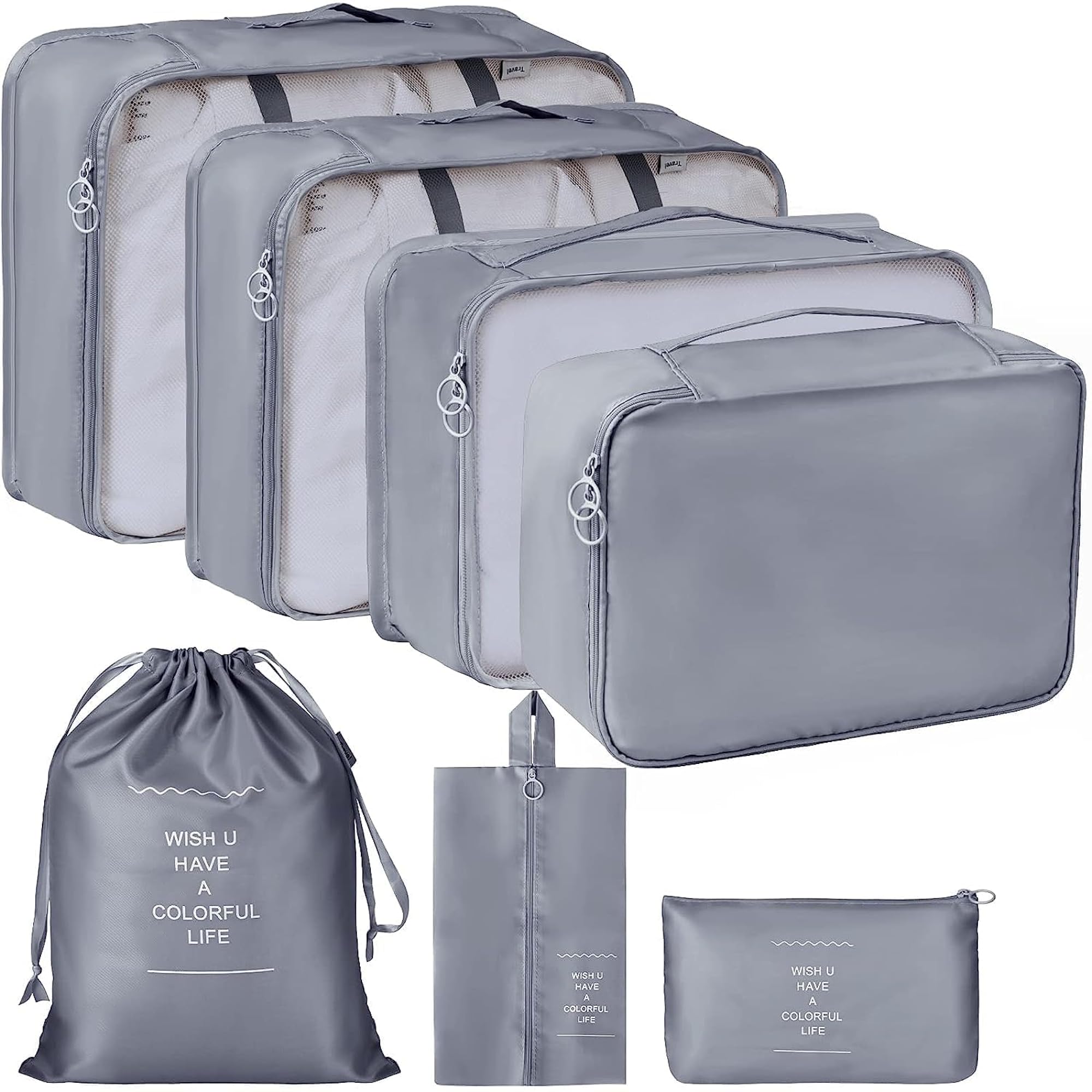 7 in 1 Travel Organizer Set with Shoe Bag