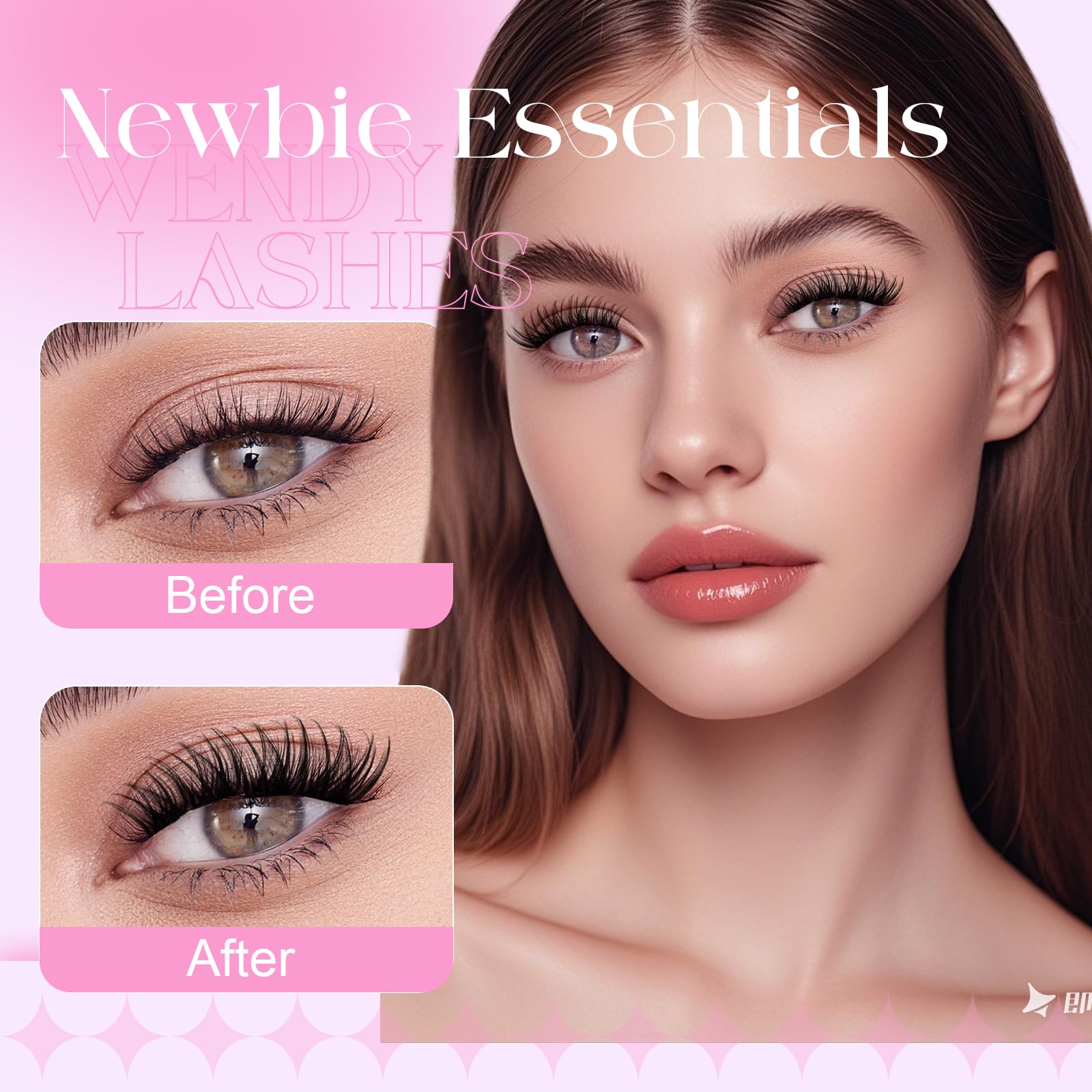 Cluster Lashes D Curl Individual Eyelashes Natural K001-10-18mm Mixed Wispy Lash Clusters Reusable DIY Lash Extension at Home(FKDP-lash-K001-D) - Image 3