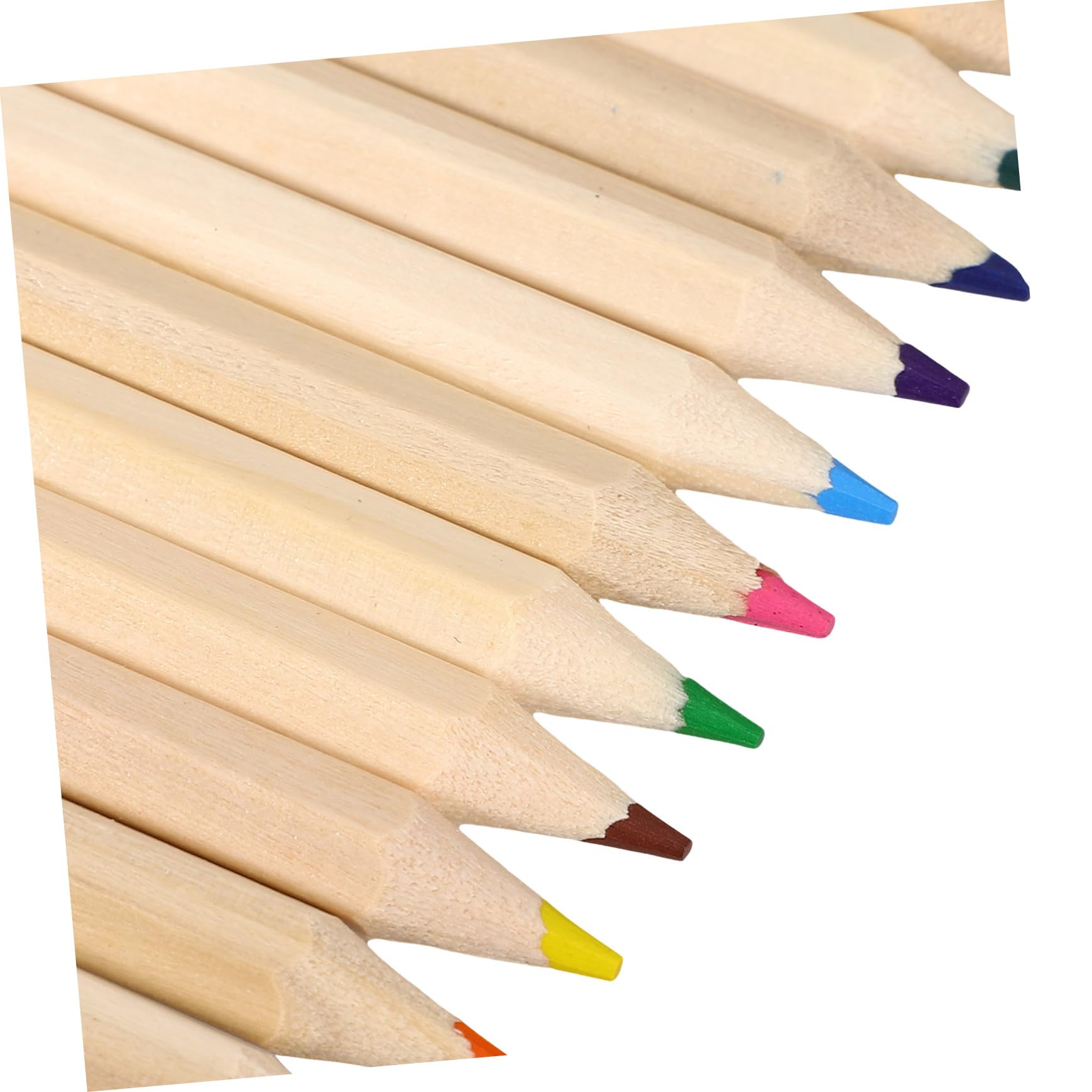 PLAFOPE Crayons de Couleur en Bois Beige, Boîte de 12 pour Dessin