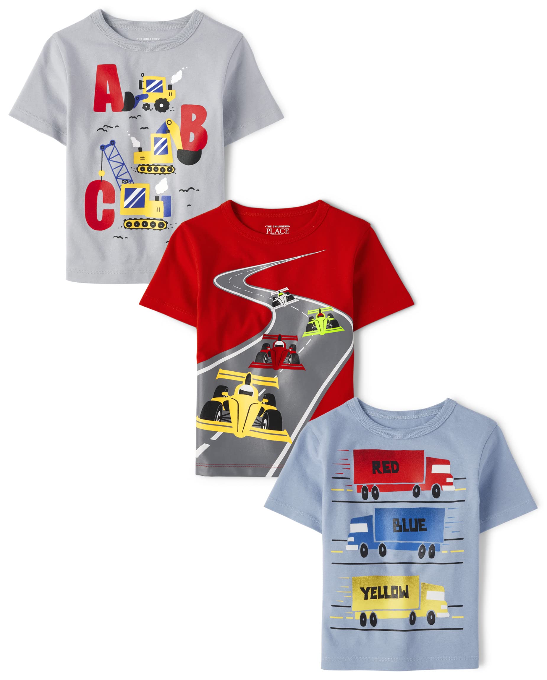 The Children's Place Baby Boys' Short Sleeve Graphic T-Shirts 3 Pack