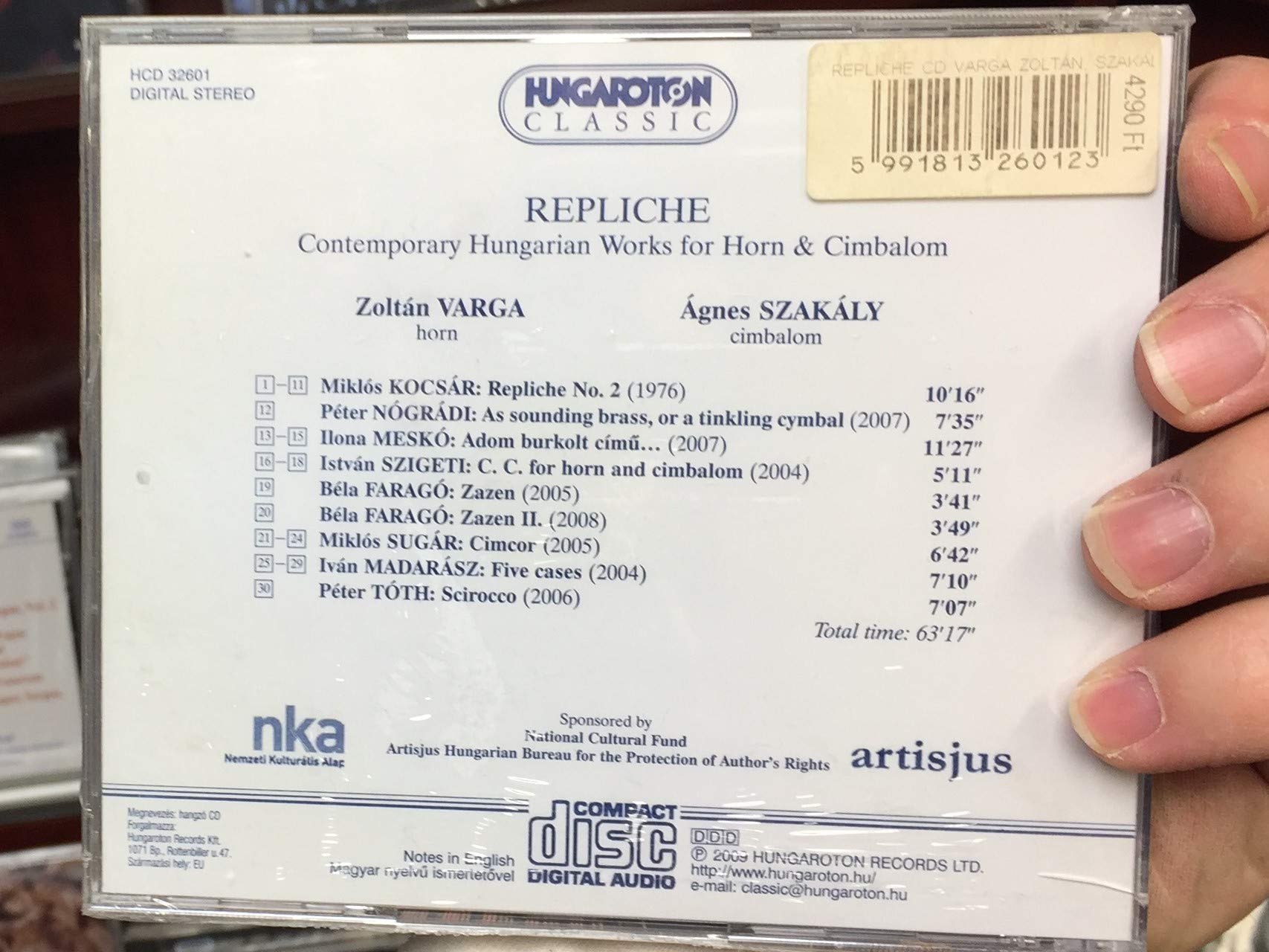 Repliche-Contemporary Hungarian Works for Horn & C by Replichi-Hn & Cimbalom Comtemporary Hungarian Work - Image 2