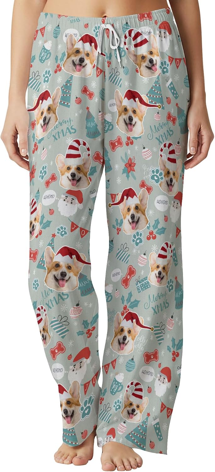 Custom Pet Pajamas, Dog Mom, Dog Dad, Custom Pet Face Pajamas, Personalized Christmas Pjs