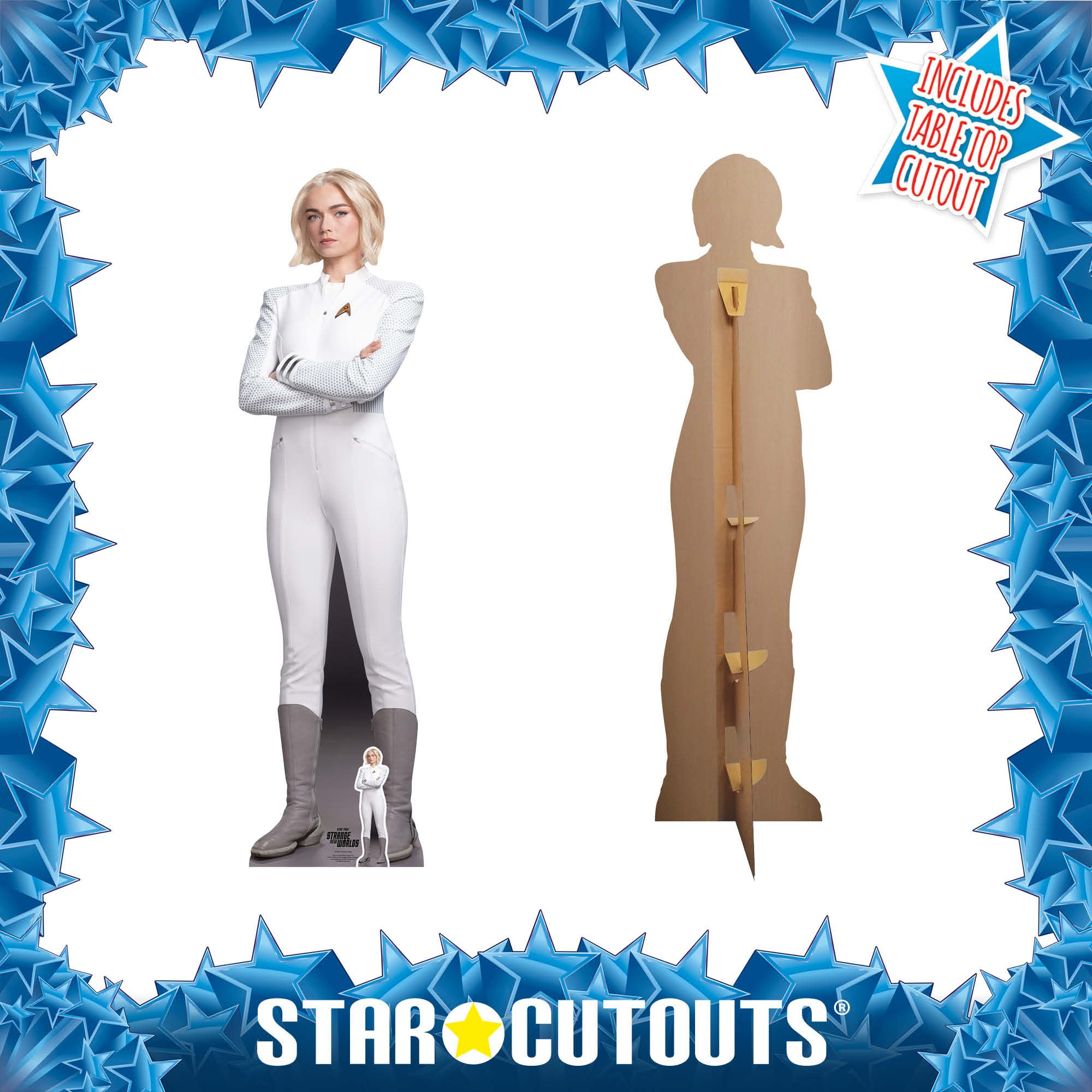 Star Cutouts Sagoma in cartone a grandezza naturale di Christine Chapel (Jess Bush, Strange New Worlds) di Star Trek, 178 cm, per fan ufficiale
