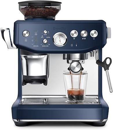 Breville Barista Express® Impress Manual Espresso Machine, Damson Blue