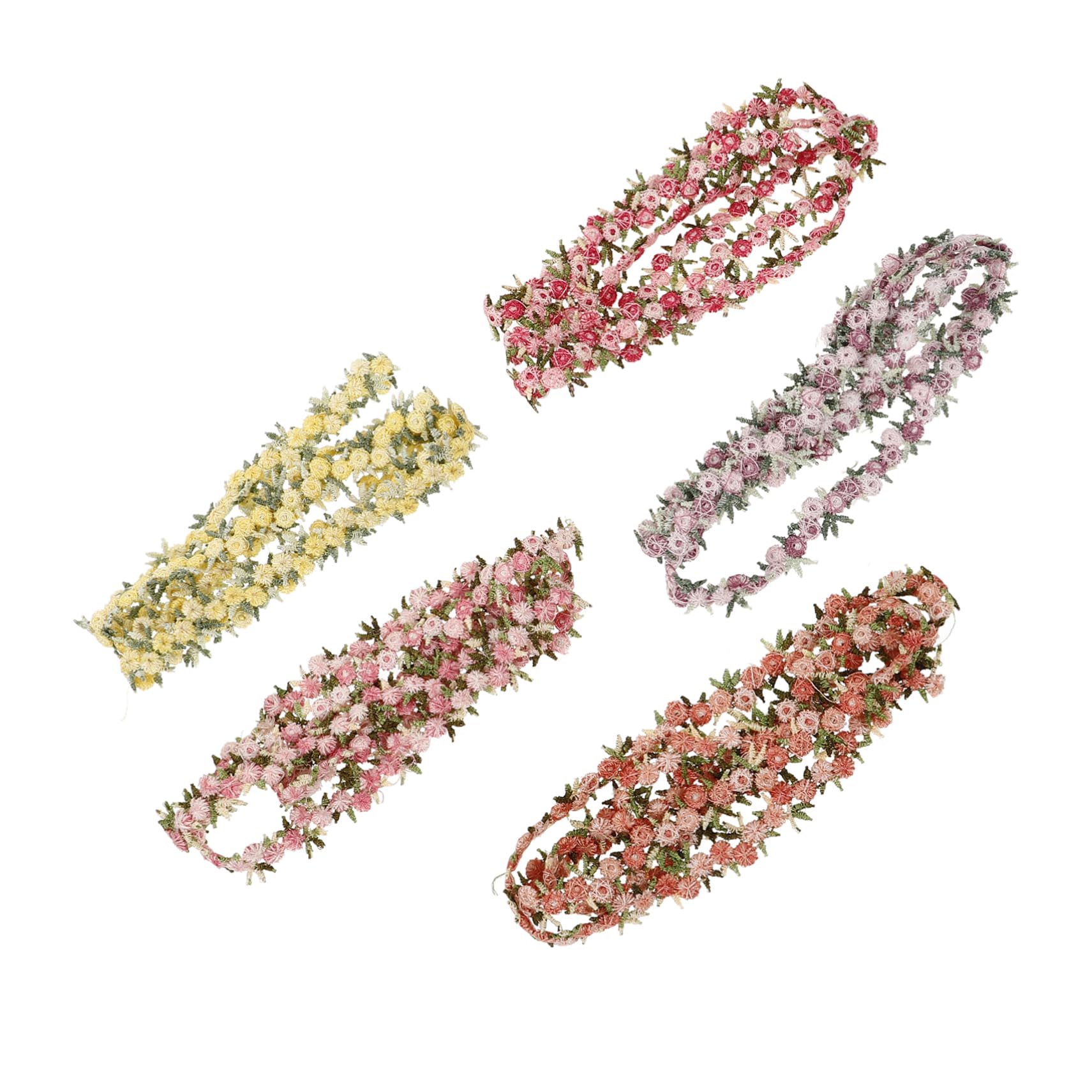 VILLCASE 25rollos Cinta De Encaje Floral Para Decoración De Ropa y Accesorios De Fiesta Para Tocados Manualidades y Adornos De Bodas