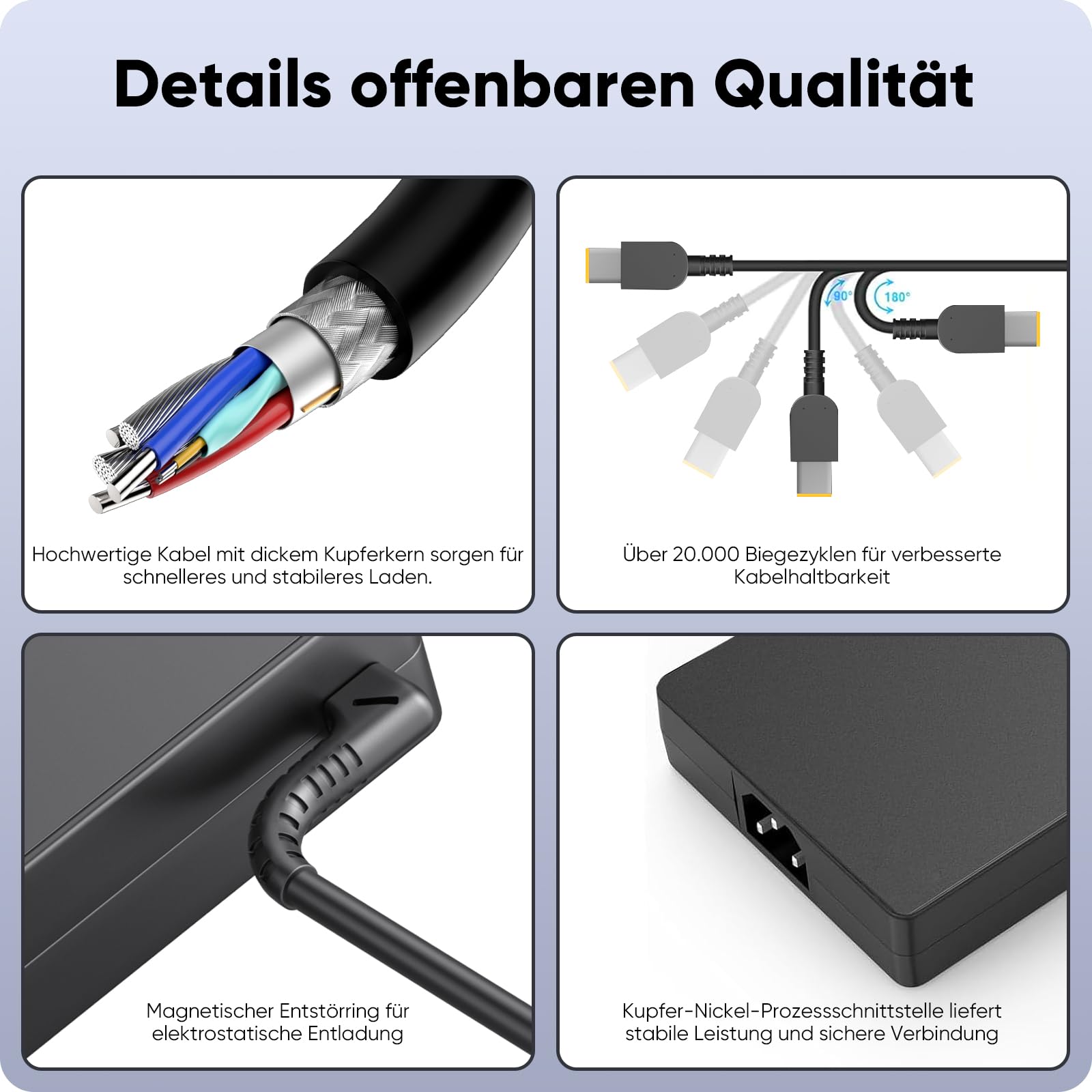 300W Laptop Netzteil Ladekabel für Lenovo Legion 5 5i 5P 7 7i Pro 15 16 17 R9000P R9000K Y9000K Y9000X, ADL300SDC3A GX21F23045 SA10R16956 5A10W86289 20V 15A AC Adapter Ladegerät