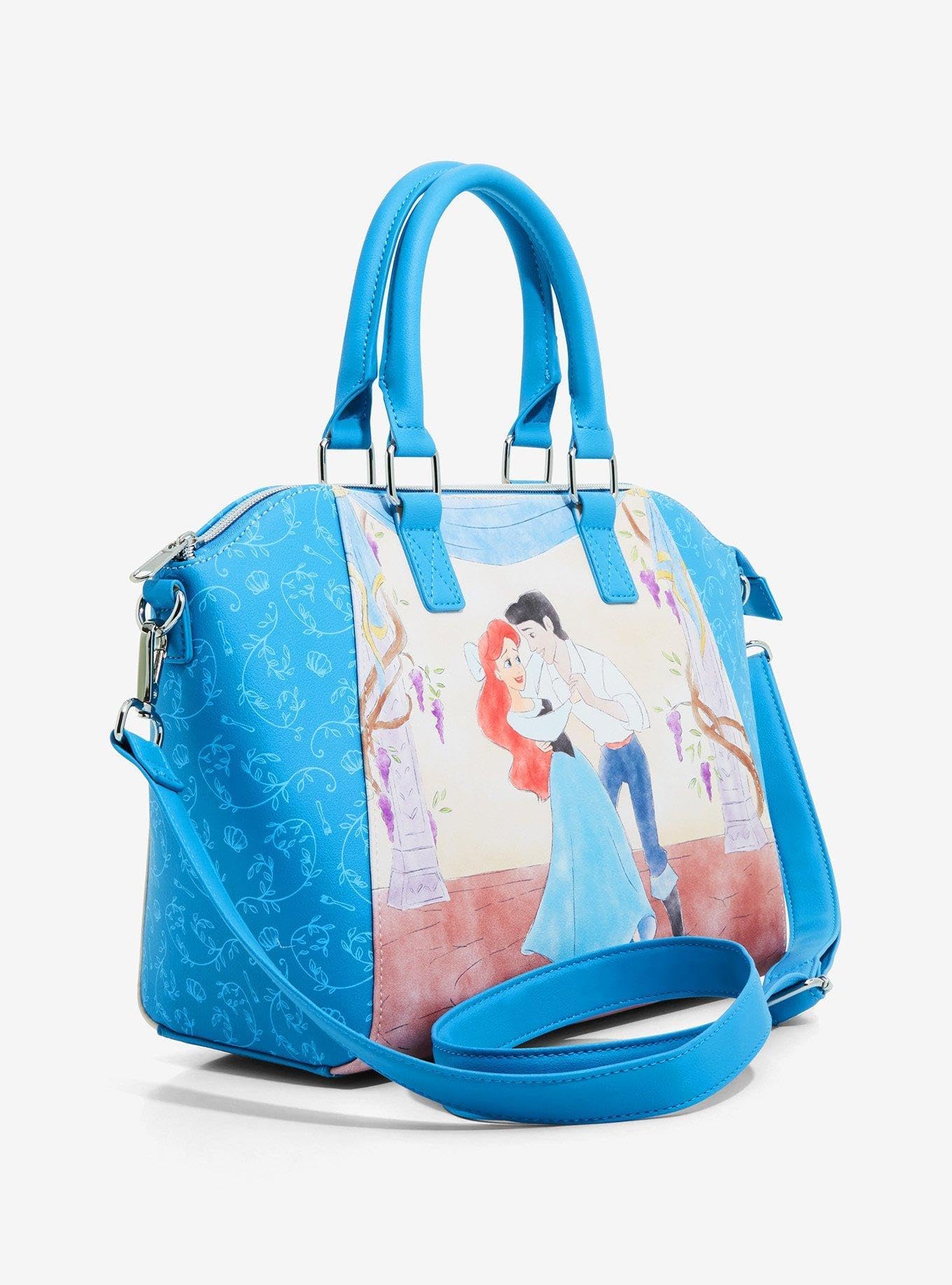 Loungefly Disney The Little Mermaid Ariel & Eric Dancing Satchel Bag LIGHT BLUE NONE