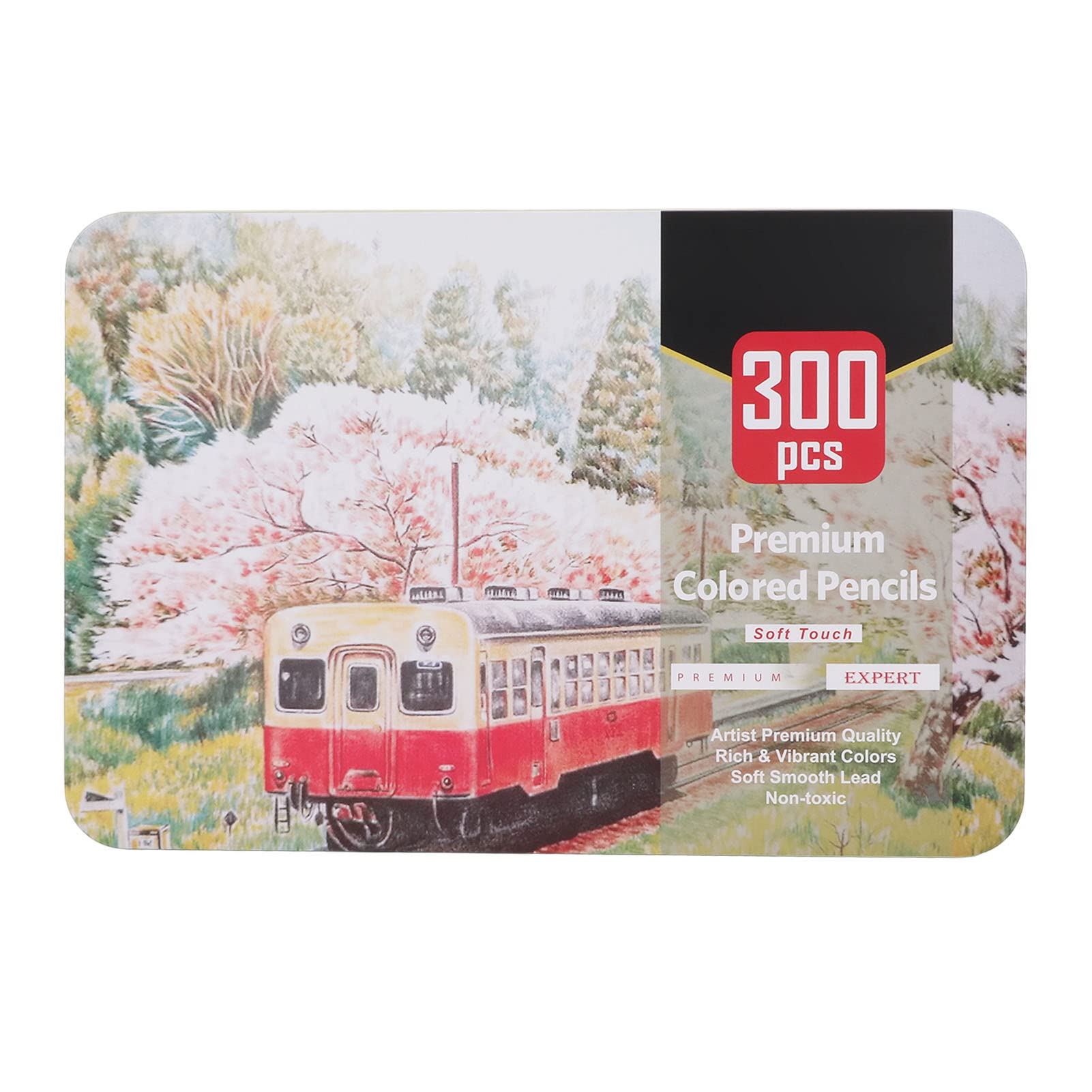 Buntstifte-Set mit 300 Farben, Hochwertige Künstlerische Zeichenwerkzeuge für Erwachsene und, Inklusive Aufbewahrungsbox