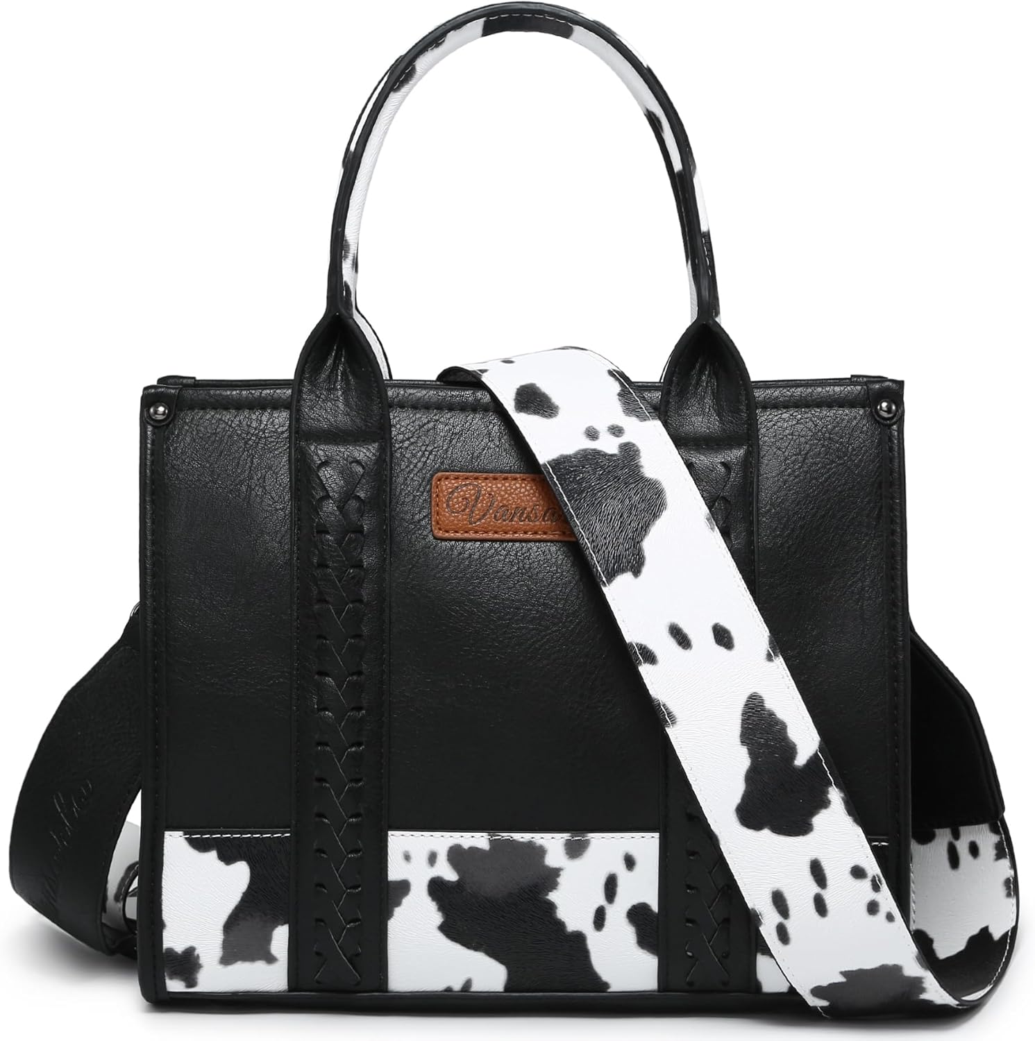 Denim Tote Bag for Women Top Handle Satchel Purse Boho Shoulder Handbags with Wristlet - Image 3