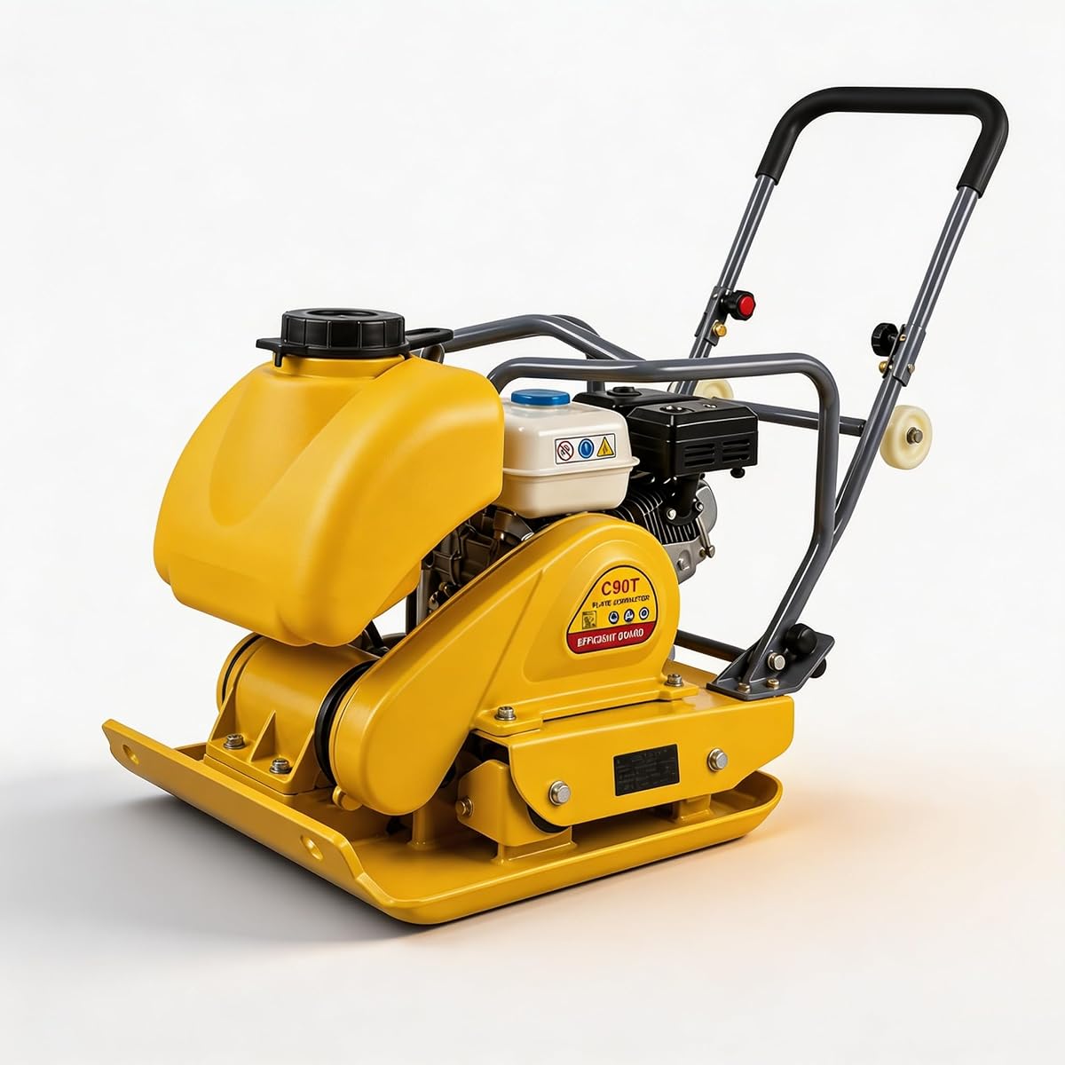 Compactador de placa vibratoria 6.5HP, 2205 lb de fuerza vibratoria para asfalto | Compactador de placa de gas con 5600 VPM, placa de 33x20.5 ", 3229 pies cuadrados/h de cobertura. Para suelo, asfalto, patios, pasarelas.