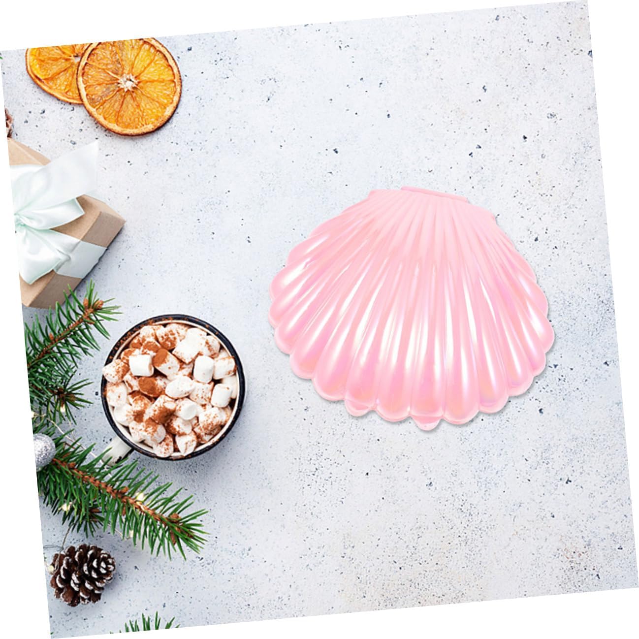 Amosfun Sea Shell Candy Boxes 30 Pack Mini Shell-Shaped Party Favor Containers 3.58X3.03X1.77In for Wedding Birthday Jewelry Storage Candy Gift Boxes