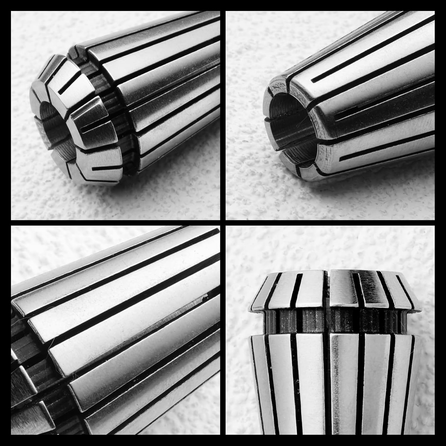 Genmitsu ER20 Router Collet, 14PCs, 1/16″ to 1/2″ CNC Engraving Router Bit Collet for Engraving Machine Tool, CNC Router, and Driver