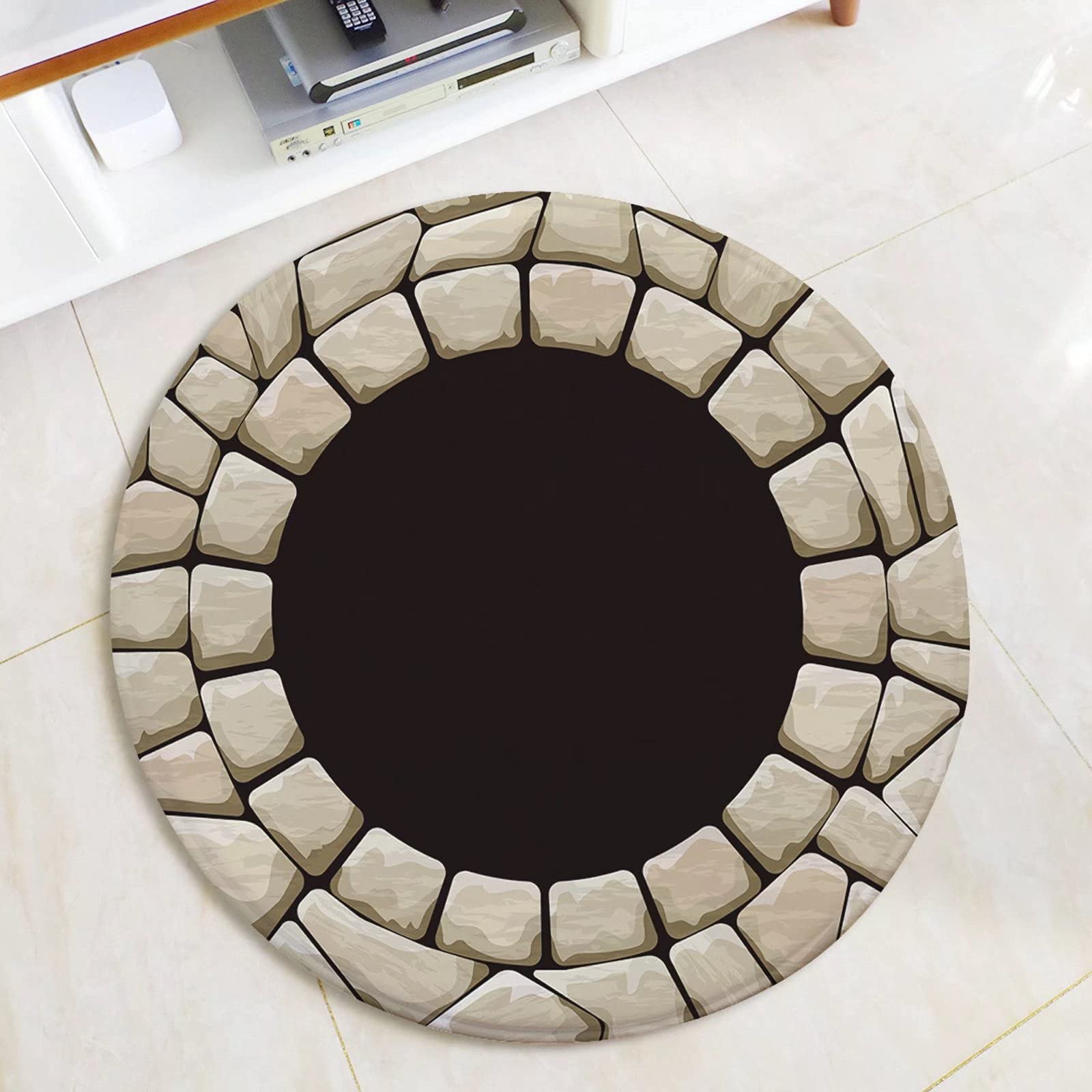 Zerbino Mezzo Rotondo Antiscivolo 48x78 Cm – Grigio Con Texture Francese – Lavabile In Lavatrice – Assorbente E Raschiatore – Per Interno/Esterno, Ingresso, Cucina E Animali