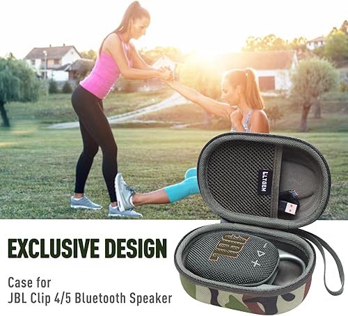 Miniatura 34 de LTGEM - Funda compatible con altavoz Bluetooth JBL Clip 4/5 Ultra portátil, impermeable, a prueba de polvo, color azul Azul / Patchwork