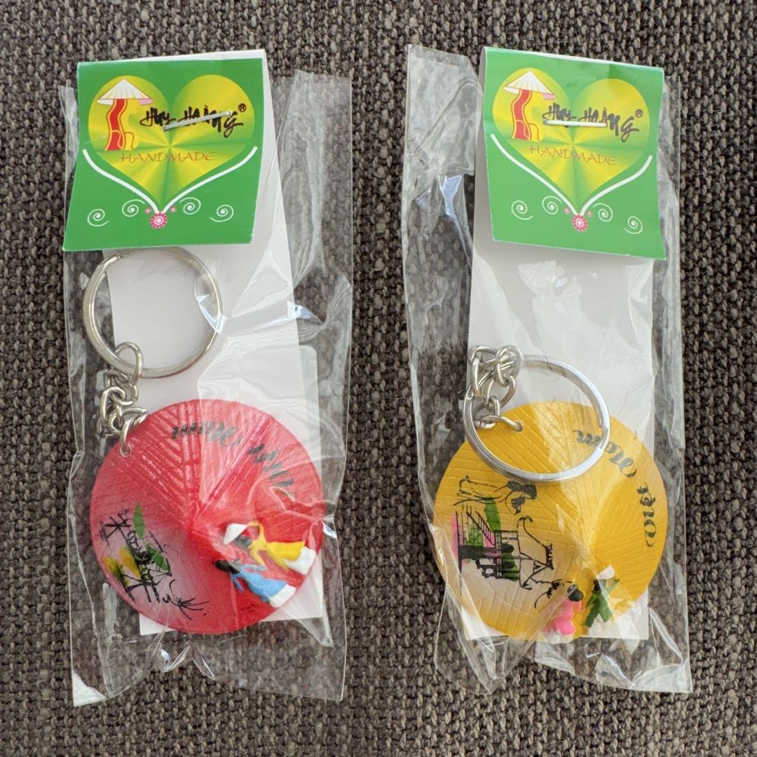 Amazon.co.jp: ベトナム 土産 傘 帽子 ノンラー キーホルダー ア 2個 