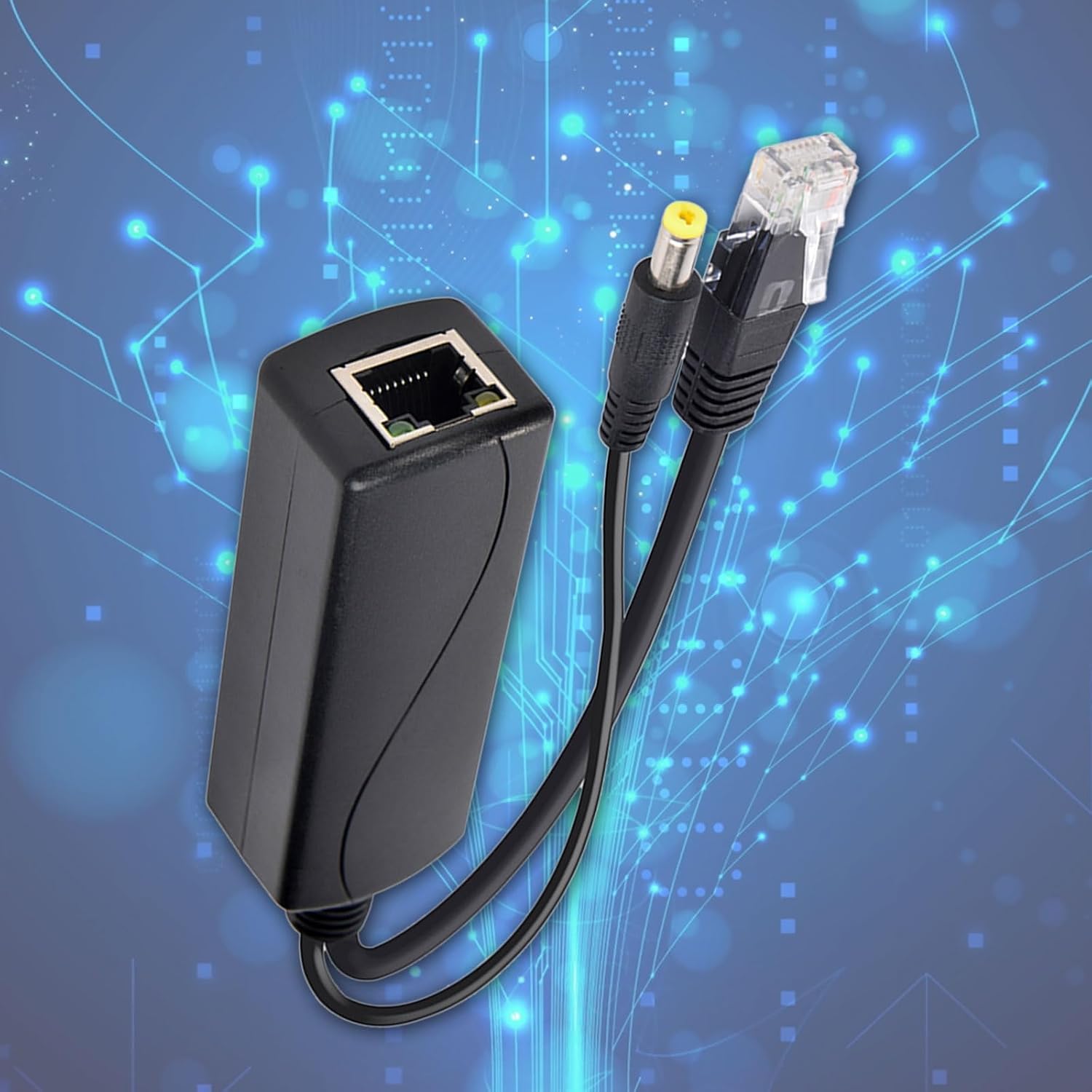 Gigabit Splitter DC5.5x2.1mm Interfaces 30W for Networking Devices and Office Use Efficiency Energy Conversion