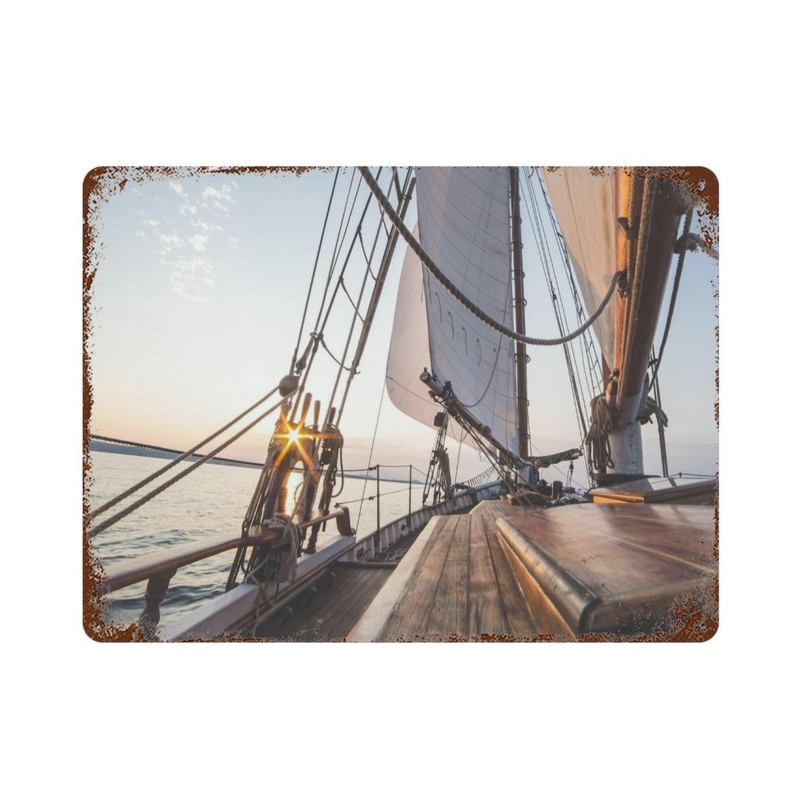xiaoxiaoshen Sailing Poster, Photography Prints (4) Wall Decor Art Metal Tin Poster Modern Home Decor Art Home Bar Shop Decorations Vintage Sign 30x40cm
