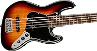 Vista 4 de Squier Affinity Series Jazz Bass de 5 cuerdas, 3 colores Sunburst, diapasón de laurel