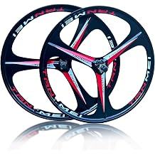 26" 27.5" Mag Magnesium Wheelset 3-Spoke Mountain Bike Front Rear Wheels 100x135mm for 6-9 Speed Rotary Freewheel Disc Brake