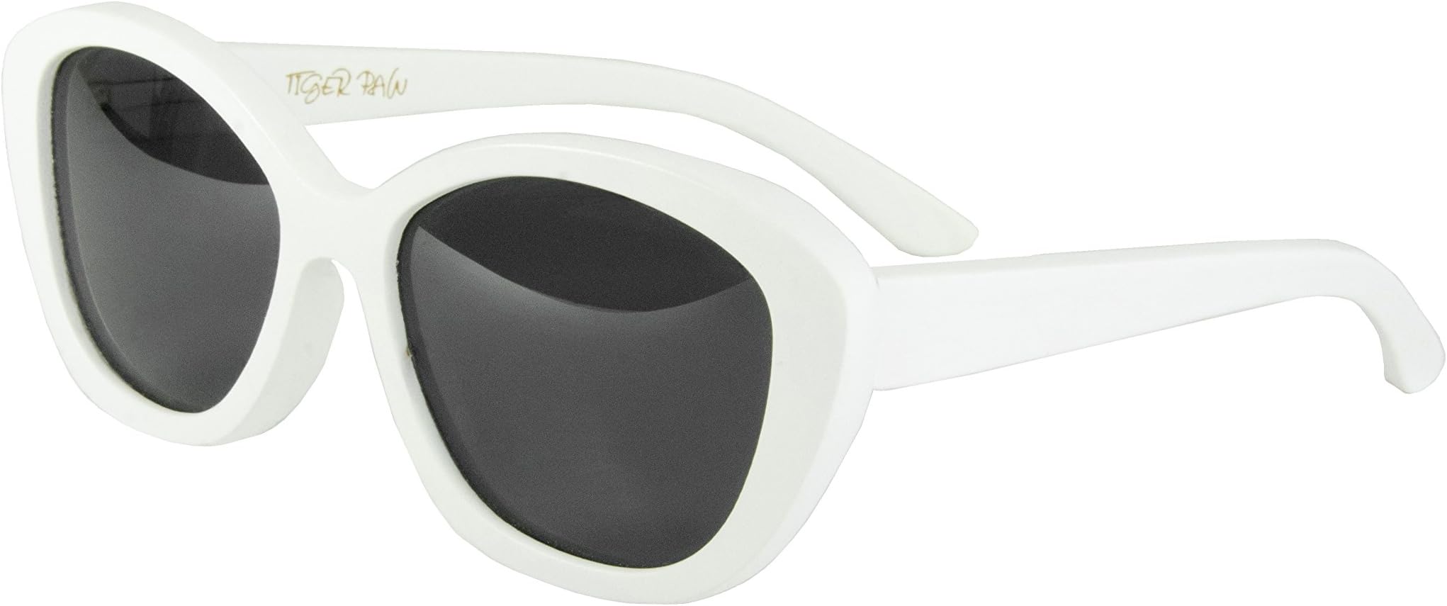 Tiger Paw - Women's Bamboo Sunglasses, Polarized (White, Black)