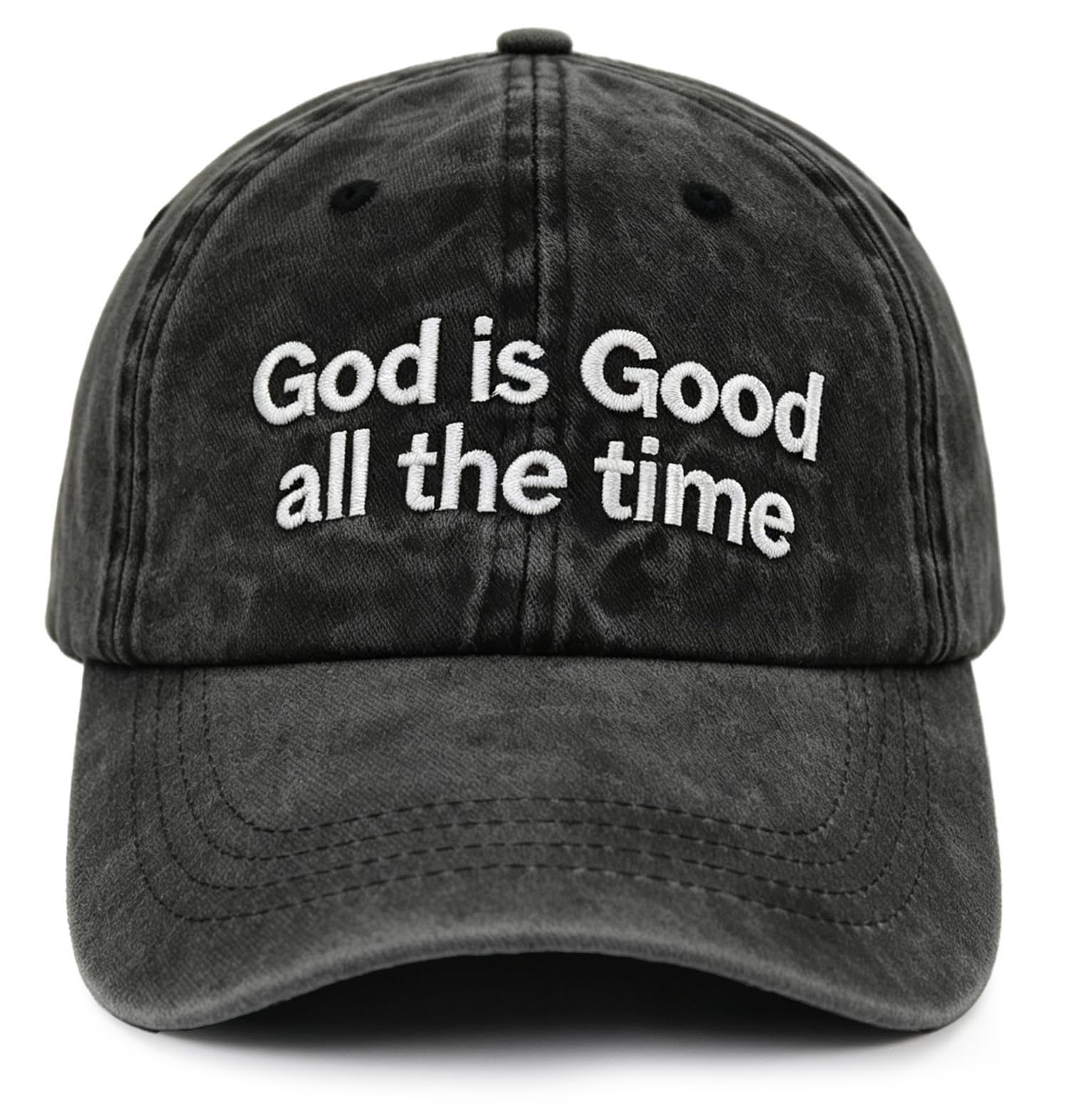 God is Good All The Time Hats for Men Women, Adjustable Cotton Embroidered Jesus Christian Faith Baseball Cap