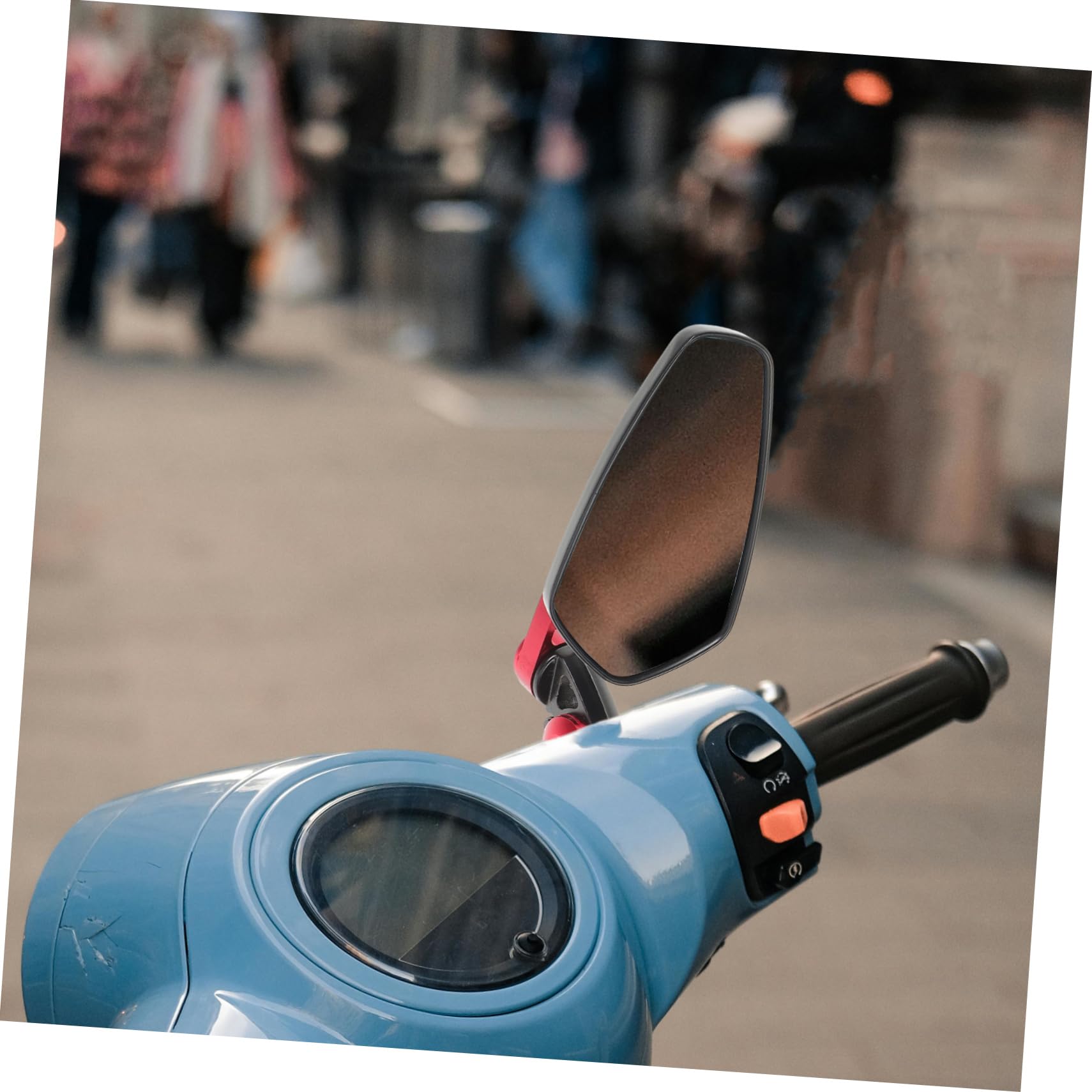Specchietto Retrovisore Visibilità Migliorata e Sicurezza Lega di Alluminio Angolo Regolabile, per Manubrio 22mm per Veicoli a Due Ruote e Scooter