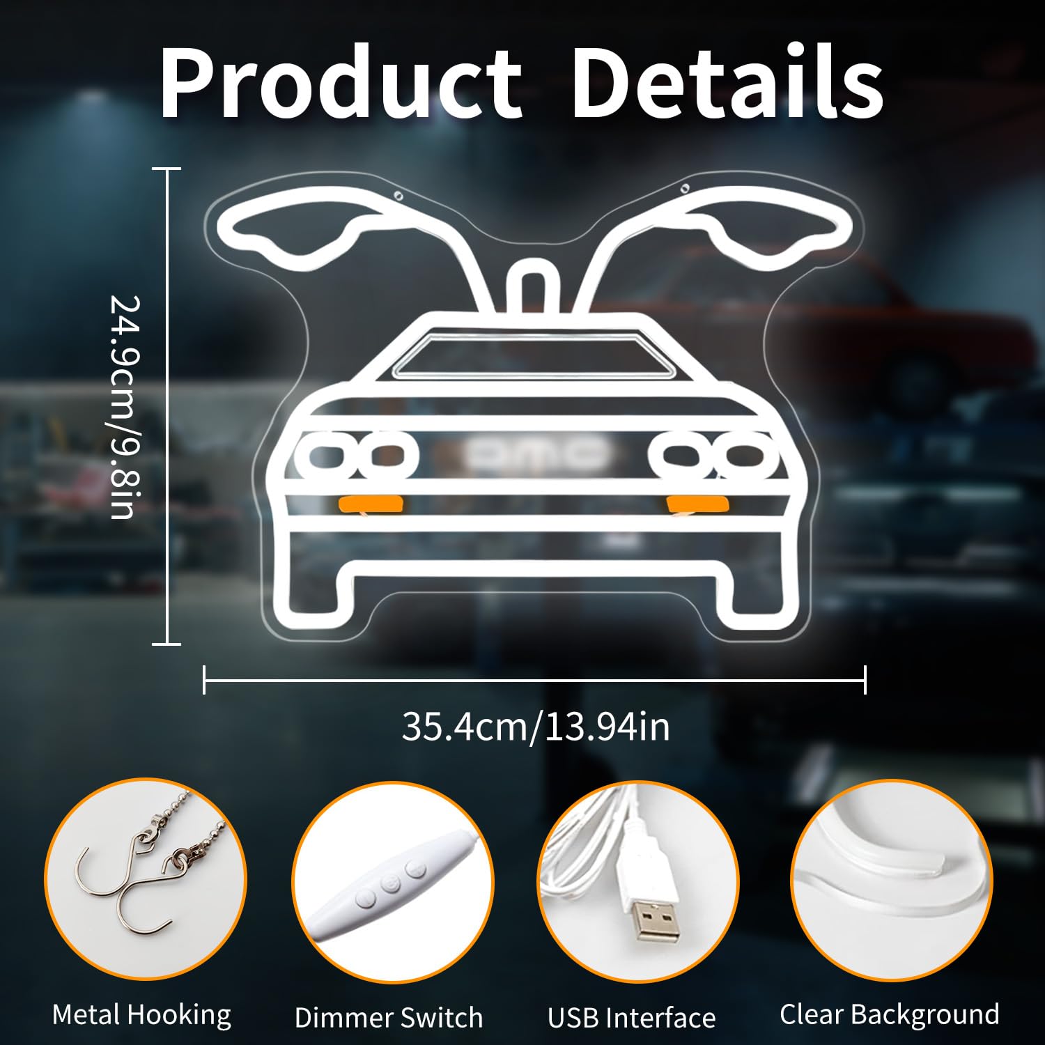 Panneau néon « Back to Future » pour décoration murale de voiture, panneau LED à intensité variable pour chambre à coucher, bar, bureau, cadeau pour fans de cinéma