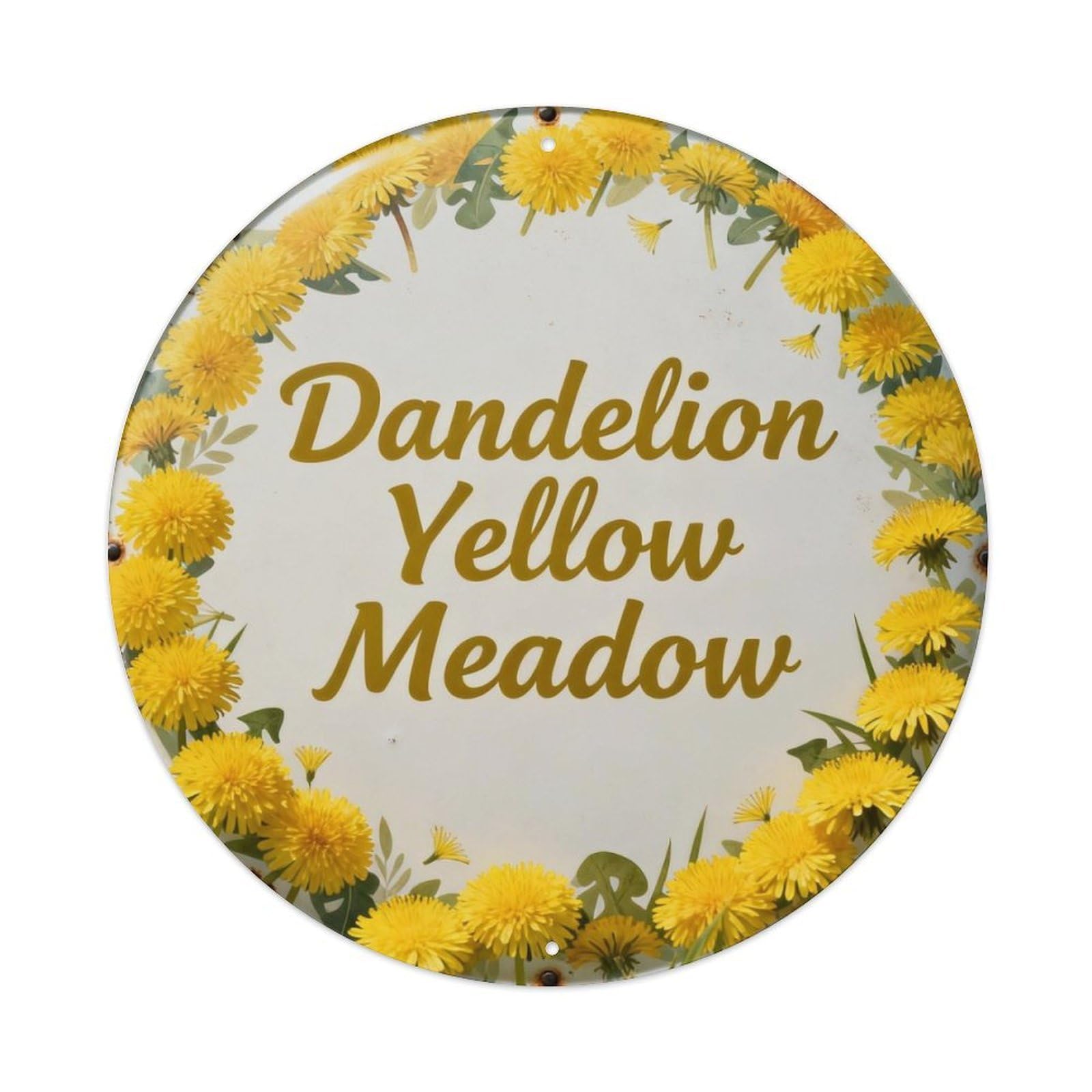 Dandelion Yellow Meadow Metal Tin Sign Plaque