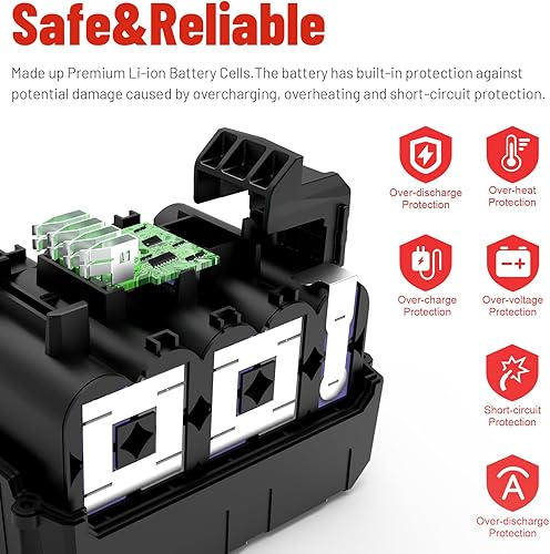 Miniatura 3 de Fancy Buying 6.0Ah 20 voltios PCC685L batería de repuesto para cable de Porter PCC685L PCC680L PCC682L Batería de herramientas eléctricas