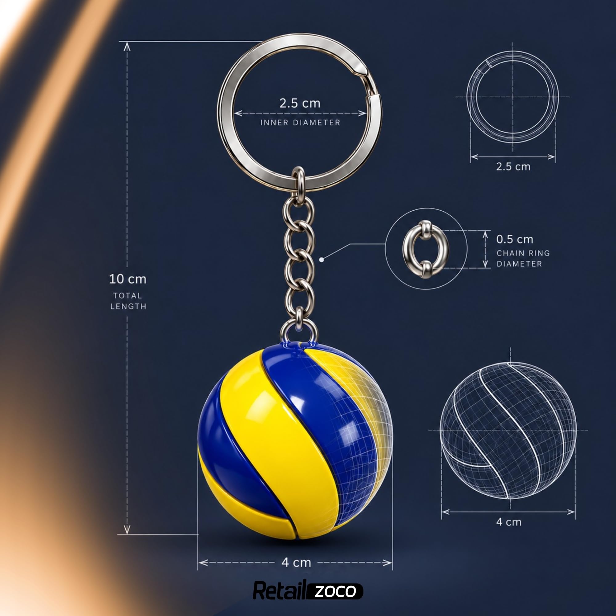 Llavero Voleibol, Llavero pelota Volley, KeyChain Volley, 3 Unidades - imagen 4