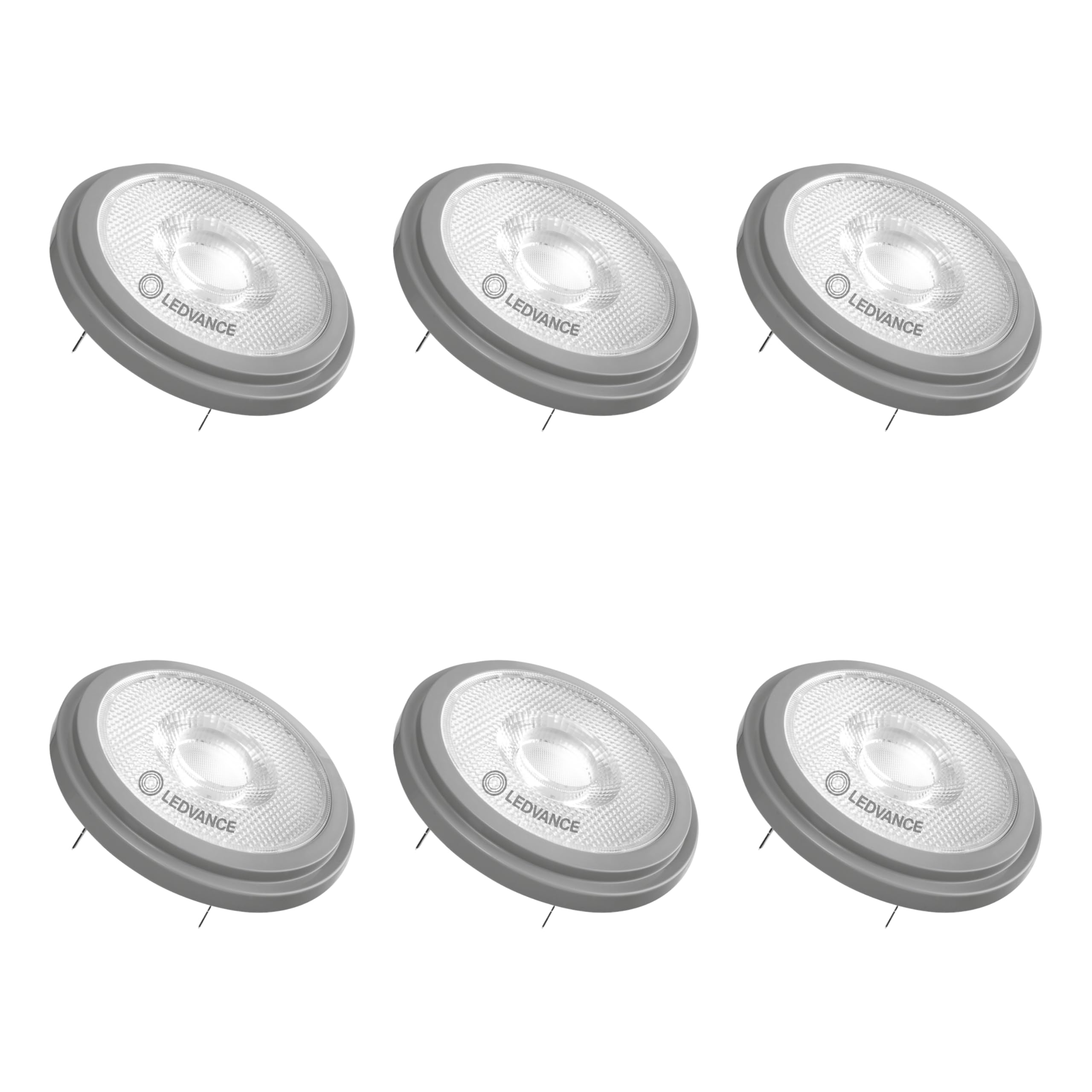 LEDVANCE 6x LED AR111 Spot, Warmweiß 2700K, 11,7W, Dimmbar, G53 Sockel, 75W Halogen Ersatz, 24° Abstrahlwinkel, 12V 6er SPARPACK
