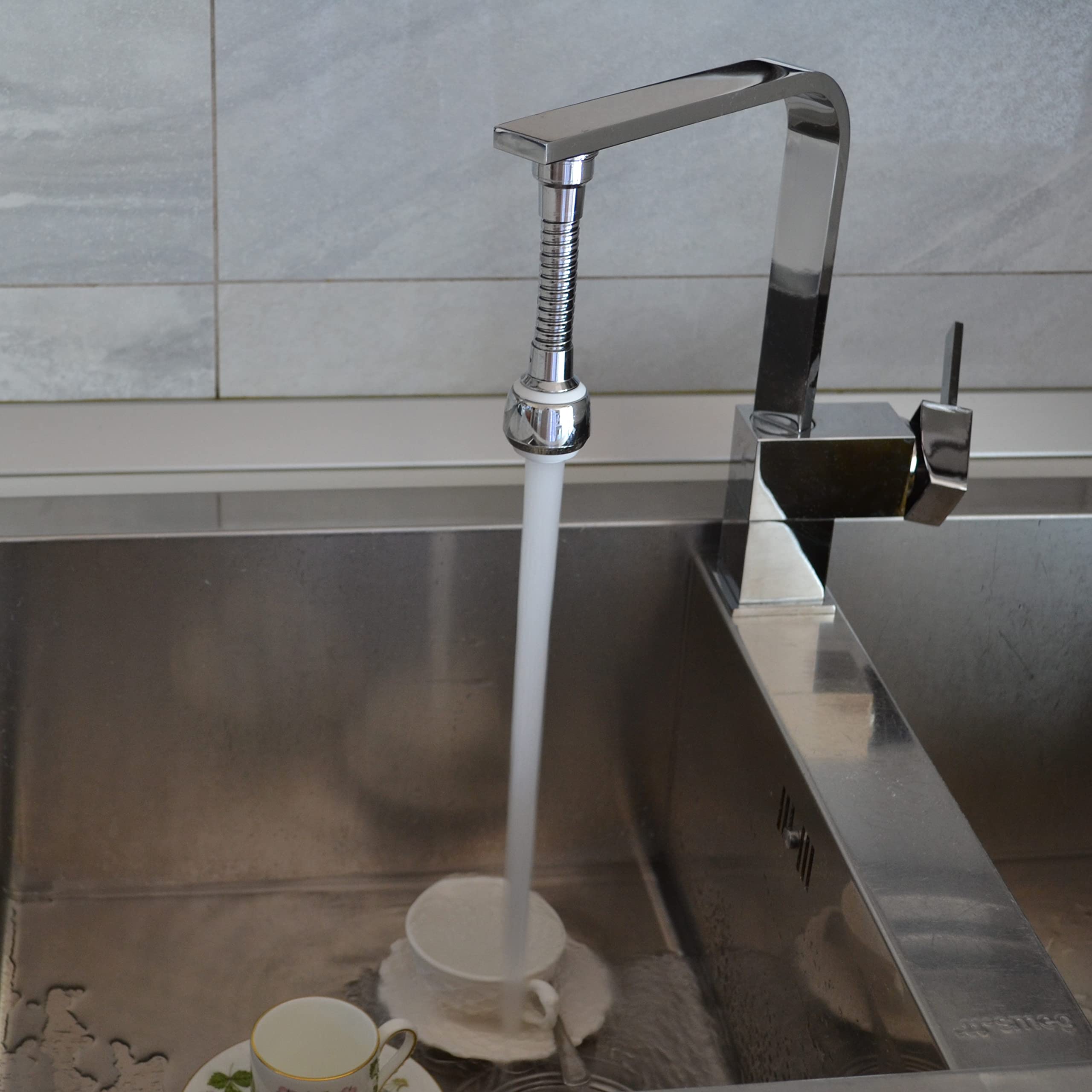 Rotating Kitchen Faucet Sprayer Attachment With 360° Swivel Aerator, Retractable Water-Saving - View #5