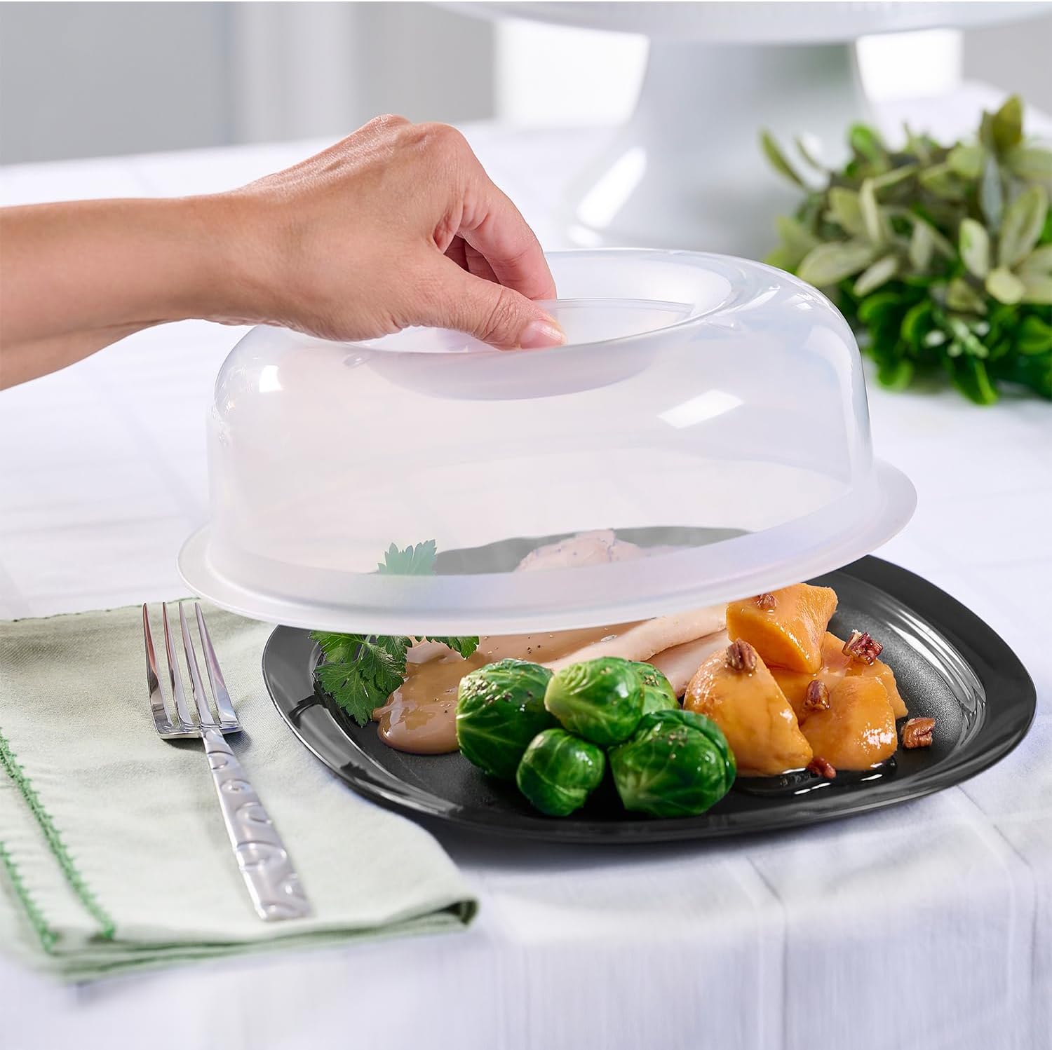 Tupperware Microwave Plate Cover, Dishwasher Safe and BPA Free (Set of 2)