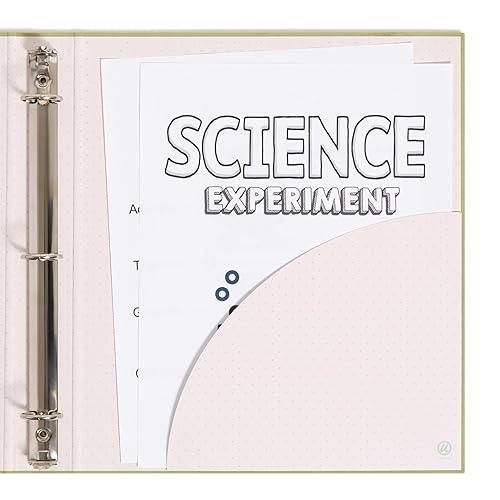 Vista 7 de U Brands Eco-Conscious - Carpeta cubierta de lino de 1 pulgada, juntas tóricas de metal plateado verde