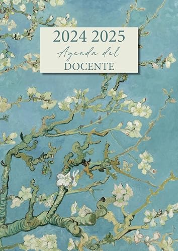 Agenda del Docente: Registro del Professore | Formato A4 | Agenda Settimanale per Insegnante | Anno Scolastico | Copertina Van Gogh Ramo di mandorlo fiorito