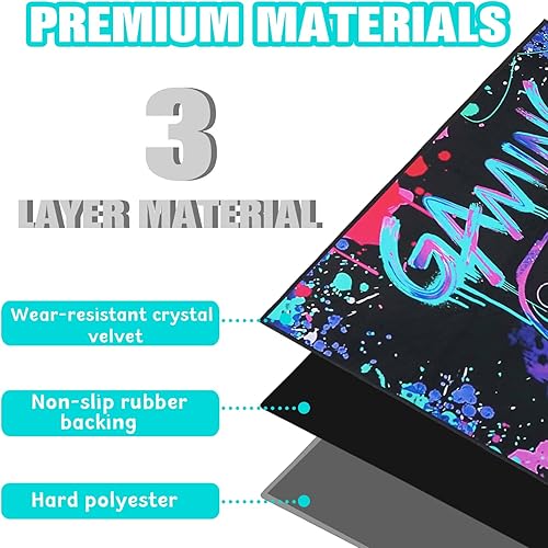 Miniatura 4 de Tapete para silla de juegos para suelo de madera dura, 36 x 48 pulgadas, alfombra para silla de oficina para sillas rodantes de juegos, escritorio