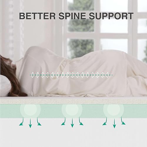 Vista 50 de Repuesto de colchón de espuma viscoelástica de 4.5 pulgadas, 73 x 52 pulgadas, con tela sin fibra de vidrio y funda lavable para cama y sofá cama