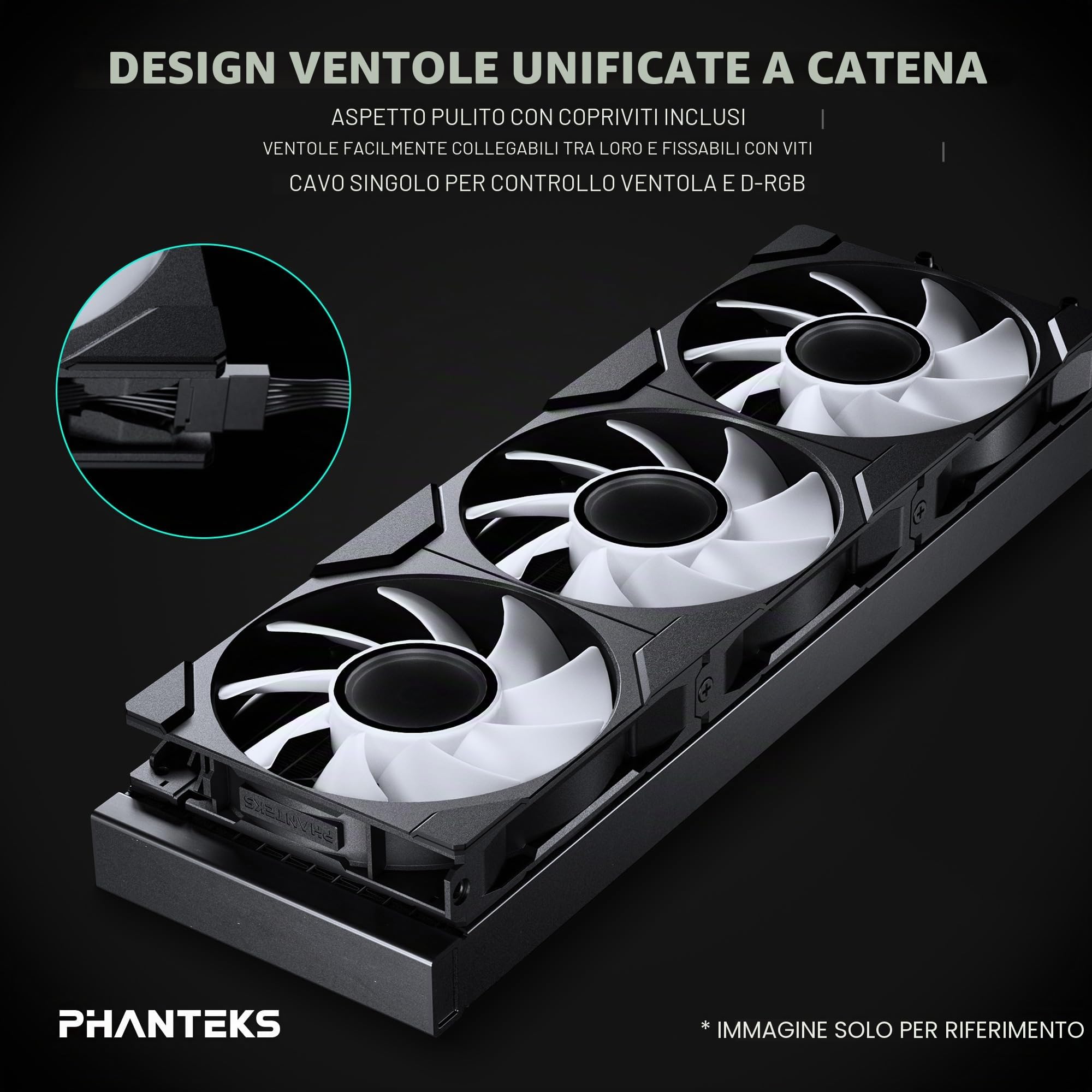 Phanteks Glacier One 360M25-LCD AIO Dissipatore a Liquido per CPU, Display IPS LCD HD da 6”, 3 Ventole 120mm M25 Gen2 D-RGB, Base in Rame ad Alte Prestazioni, Compatibile con Intel & AMD, Nero
