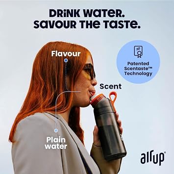 AIR UP water bottle Twist Pro Blueberry 600ml Starter Set, 5 Scent Pods | Taste by scent. No artificials. No sugar. Just water. Dishwasher-safe, 600ml bottle with sugar-free flavour pods.