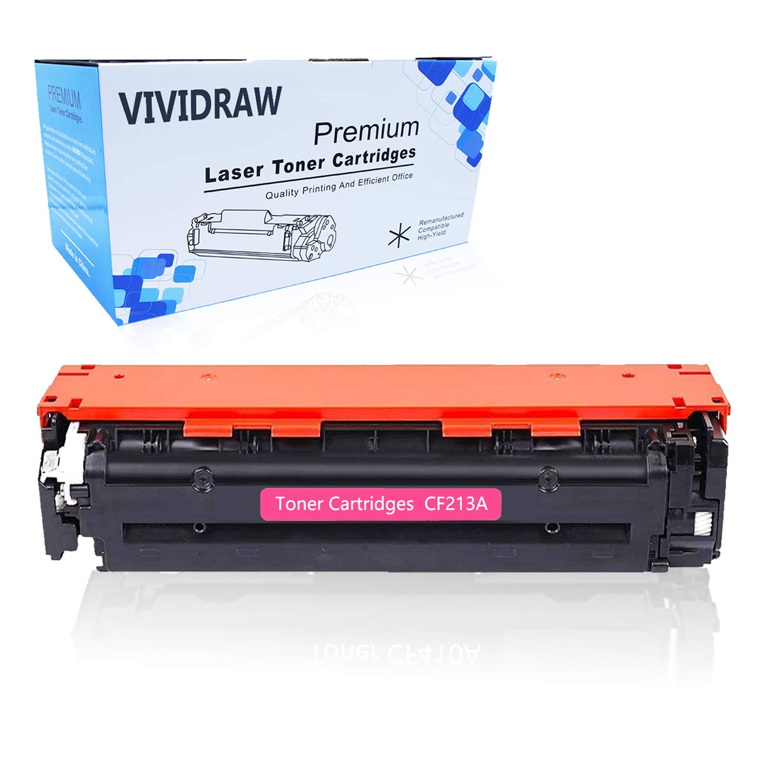 Compatible Toner Replacement for HP 131A CF210A CF213A work with HP LaserJet Pro 200 color M251nw M251n M276n M276nw Printer (1 magenta)