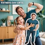 Oreiller personnalisé - Oreiller personnalisé visage avec photo Super Soft Velvet Double faces Imprimé Cadeau amusant personnalisé pour papa Femmes Hommes Couples Étouffé Oreil à lancer Cadeau commémoratif d'oreiller de chat de chat personnalisé