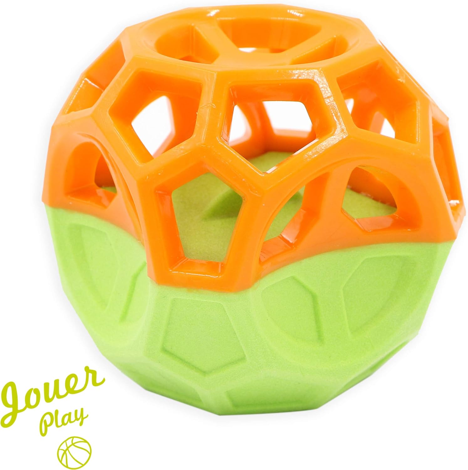 Aime Espace 2 Materials Foam Silicone Dog Toy with Built-In Sound, Diameter 9 cm, multicoloured - Image 3