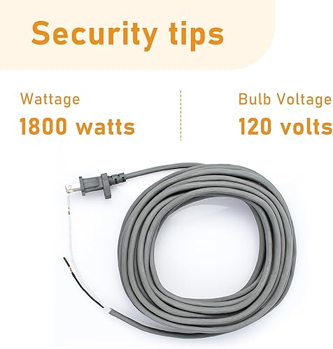 Miniatura 5 de Cable de alimentación de 36 pies para aspiradora Hoover All Vertical con cable, reemplaza H71300, UH74220PC, UH30651, CH53010 y otros modelos de