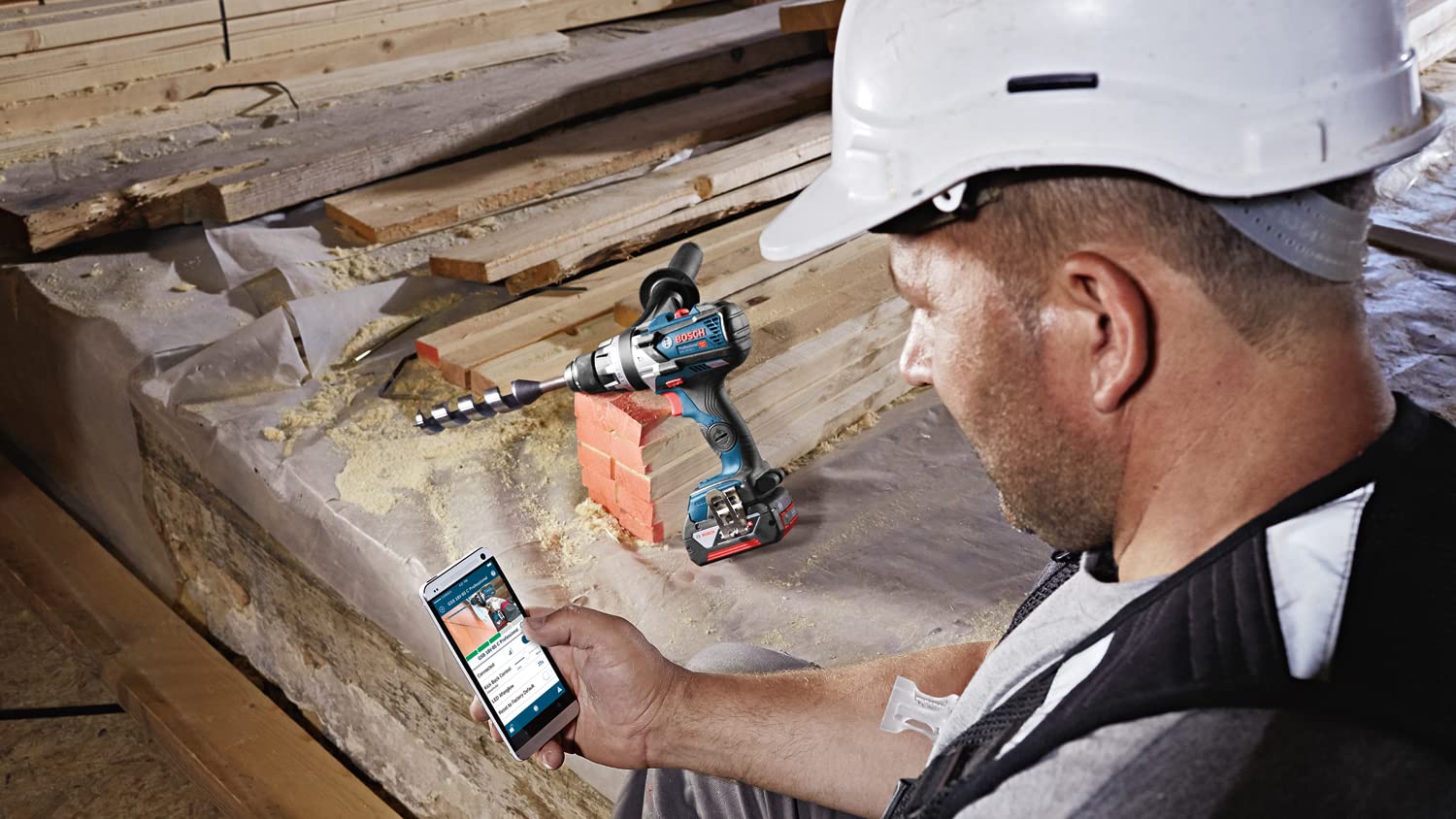 Bosch Professional 18V System combi-kit : Perceuse-visseuse à percussion GSB 18V-110 C + visseuse à chocs GDR 18V-210 C (avec 2 batteries 5,0 Ah, chargeur GAL 1880 CV, L-BOXX)