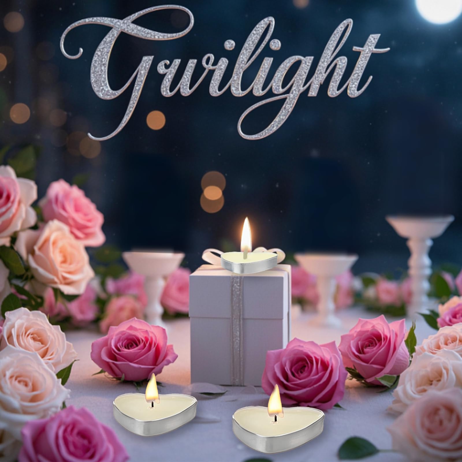 100 Lumini A Forma Di Cuore, Candele Tealight Bianche Per Matrimonio, San Valentino, Decorazione, Cera Di Paraffina, Bruciano 1,5 Ore