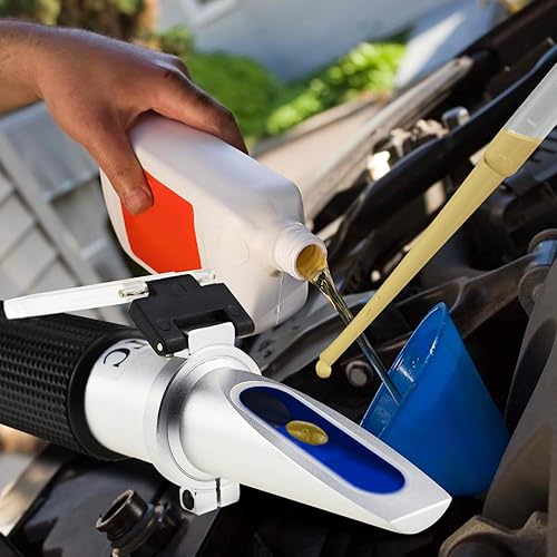 Miniatura 6 de TEKCOPLUS Refractómetro anticongelante 4 en 1, refractómetro de refrigerante con ATC para verificar el sistema anticongelante del automóvil, glicol,