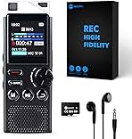 264GB Digital Voice Recorder,Professional Voice Activated Recorder for Lectures Meetings,18000 Hours voice recorder with playback,recording device, MP3 Player, Password Protection,audio recorder,Black